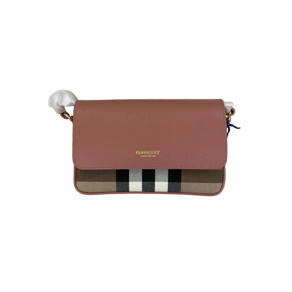 Burberry Women’s 'New Hampshire' Leather Shoulder Bag Dark Rosewood Pink