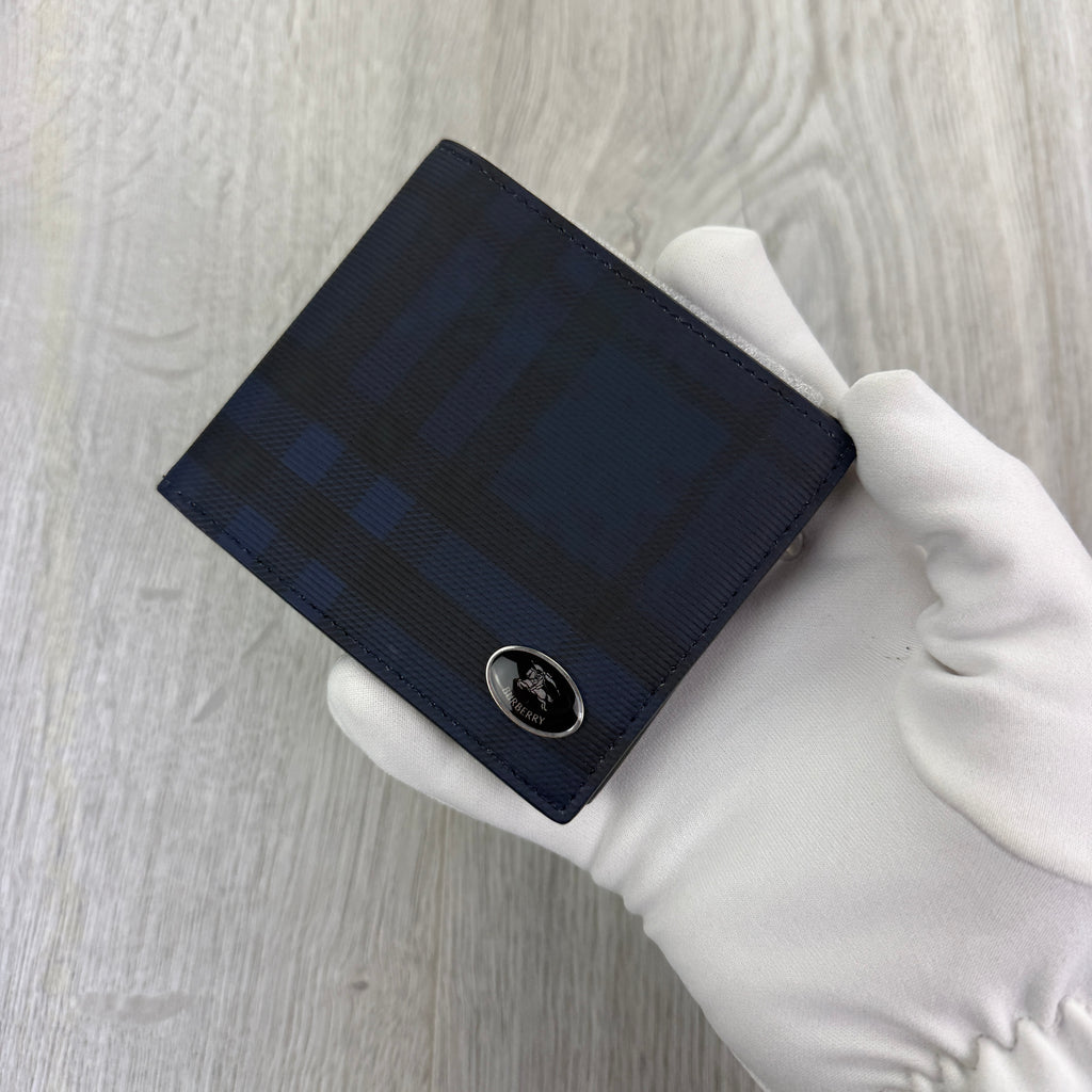 Burberry Men’s Exaggerated Check Bifold Wallet