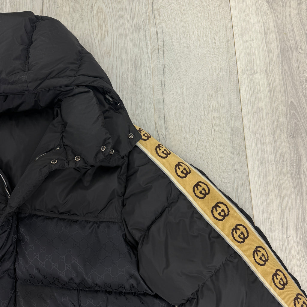 Gucci Men’s GG Jacquard Nylon Padded Down Jacket - Size 50 (L/XL)