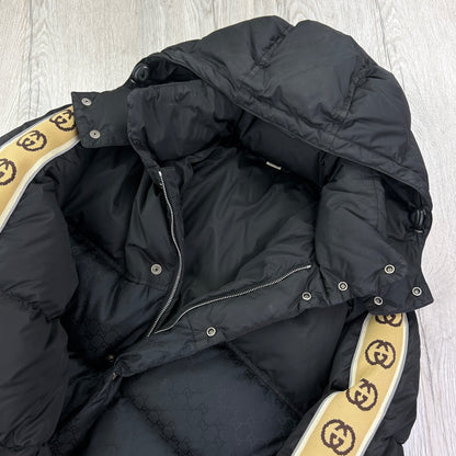 Gucci Men’s GG Jacquard Nylon Padded Down Jacket - Size 50