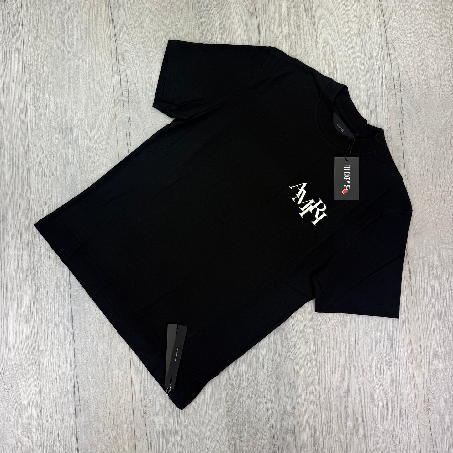 Amiri Men’s Black Staggered Logo T-shirt