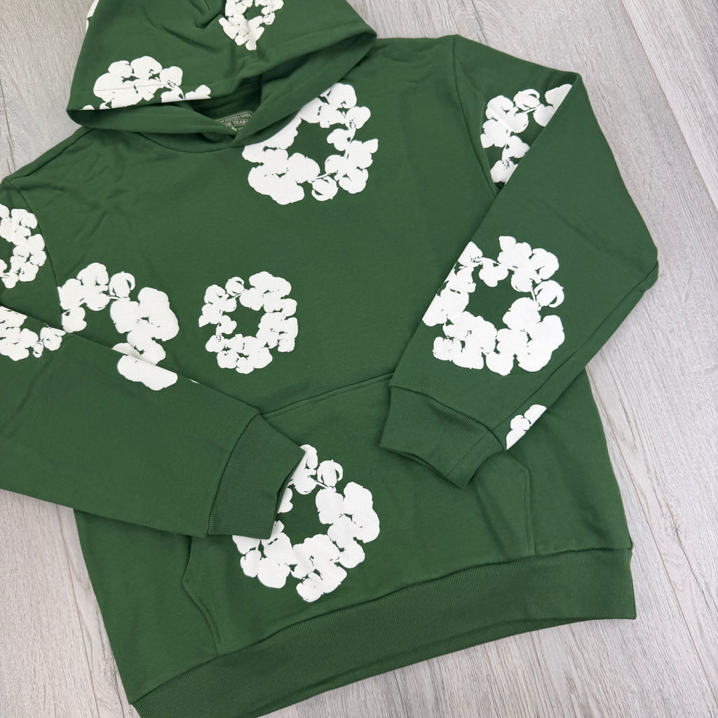 Denim Tears Green Pullover Hoodie