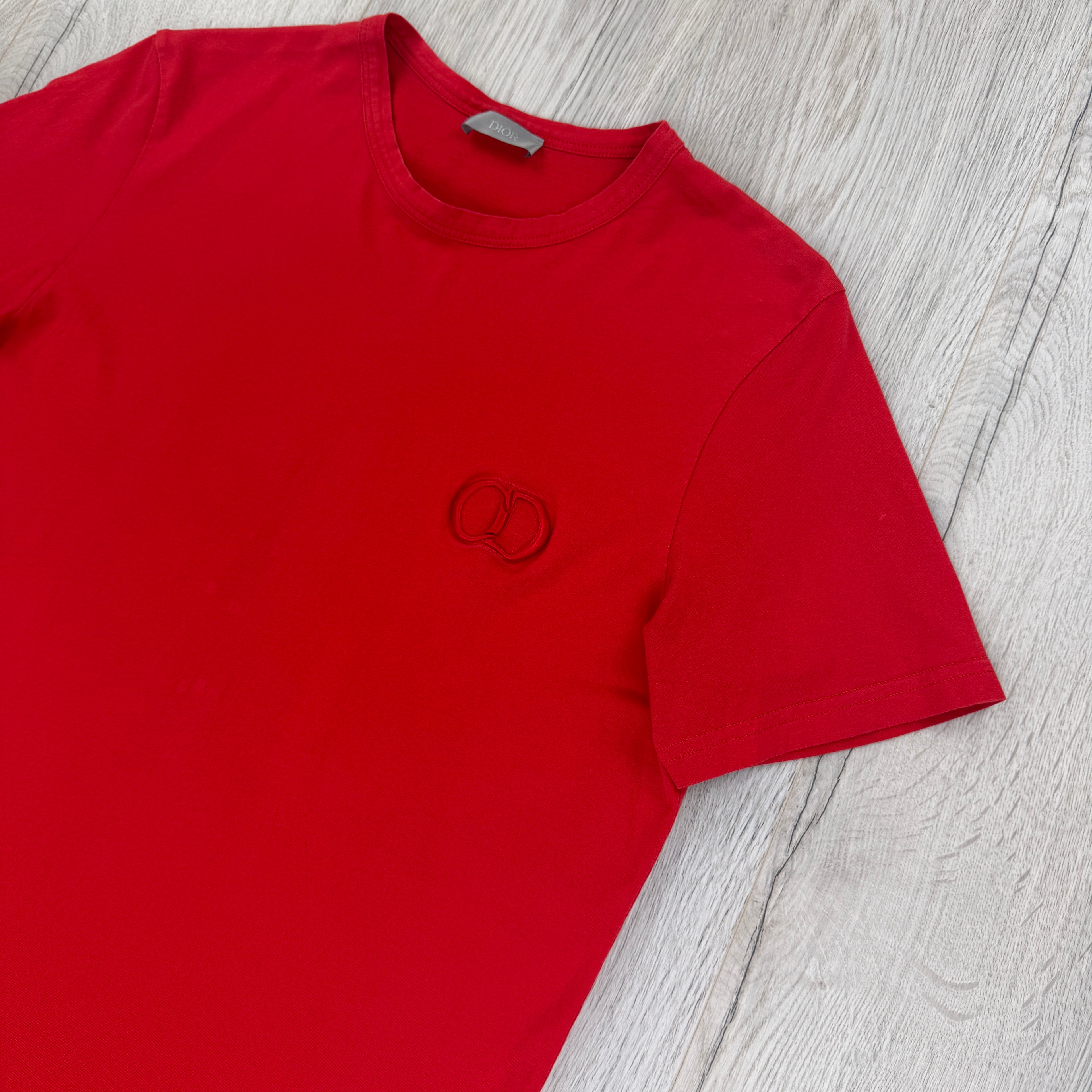 Christian Dior Men’s Red T-shirt - Large Slim