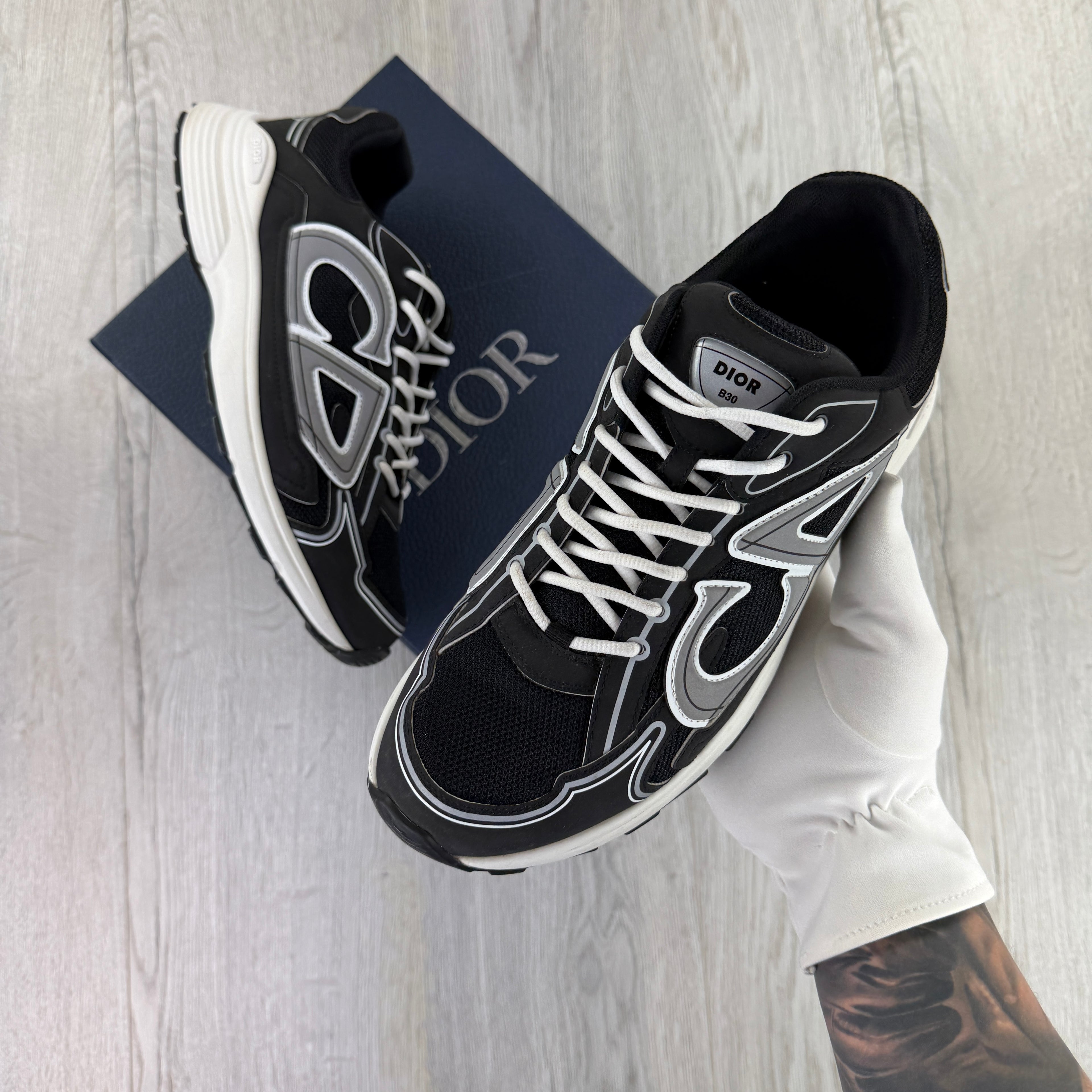 Dior B30 Men’s Black & White Trainers - 45 (Fit Uk 11)