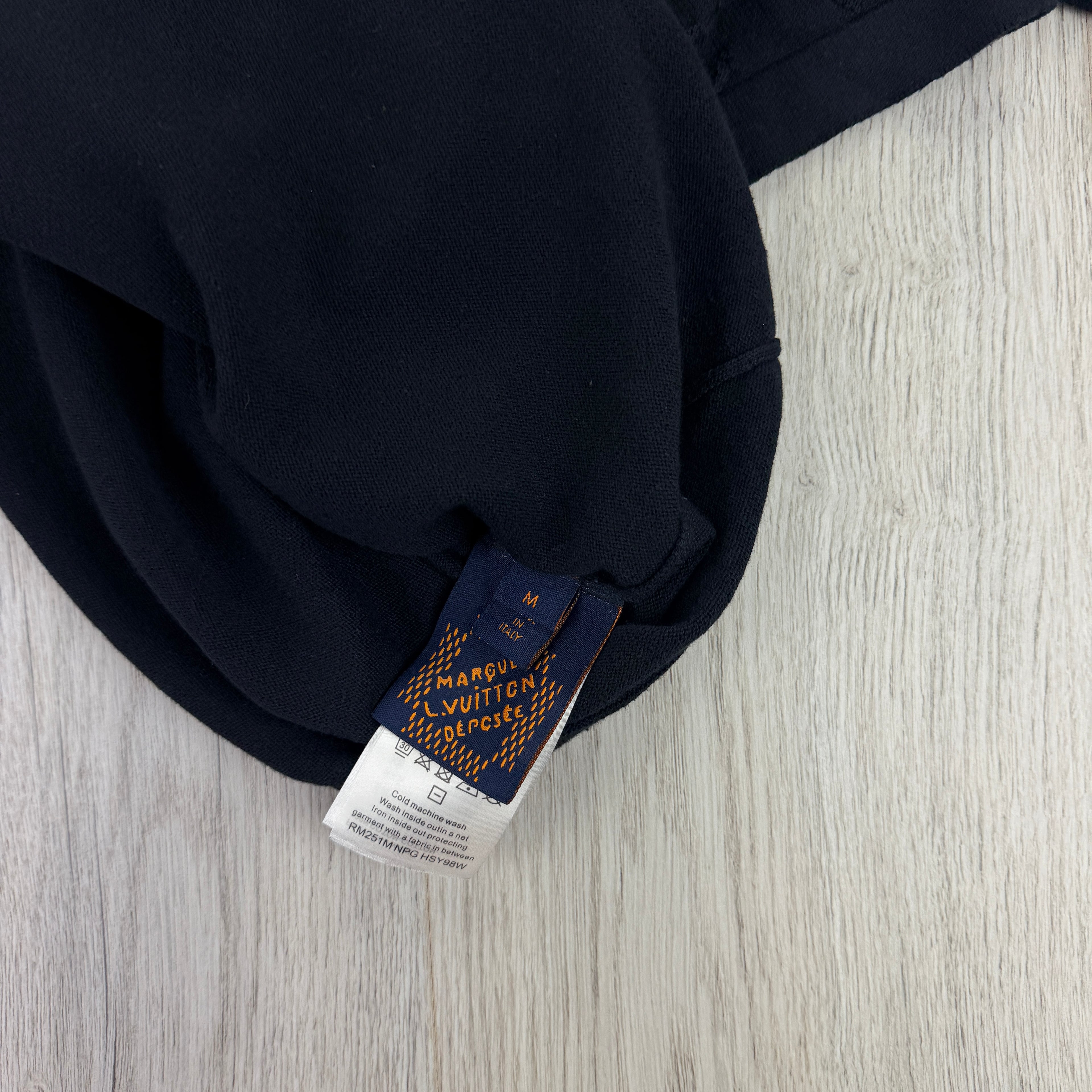 Louis Vuitton Men’s Navy Monogram Short Sleeve Wool T-shirt - Medium
