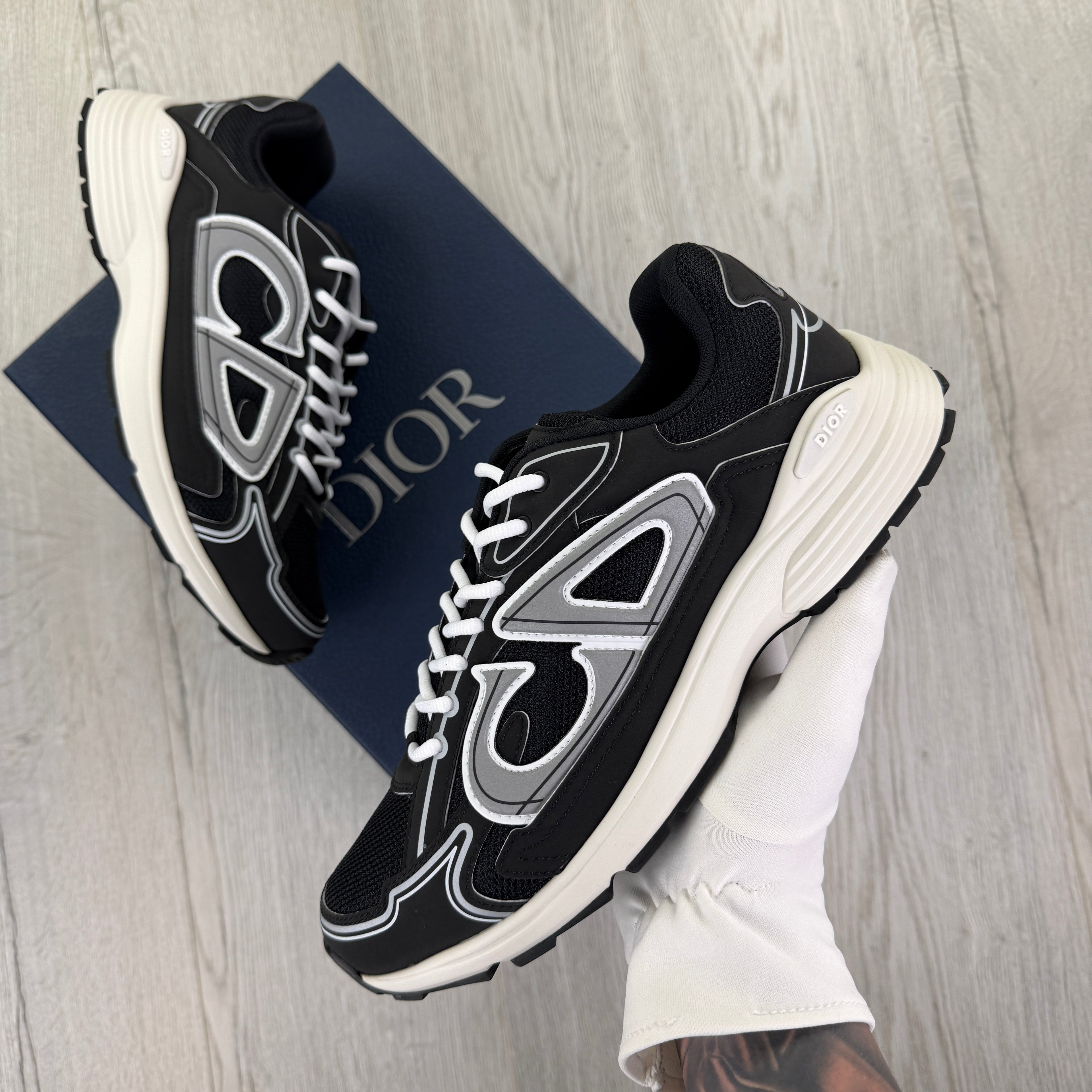 Dior B30 Men’s Black & White Trainers - 43 (Fit Uk 9)