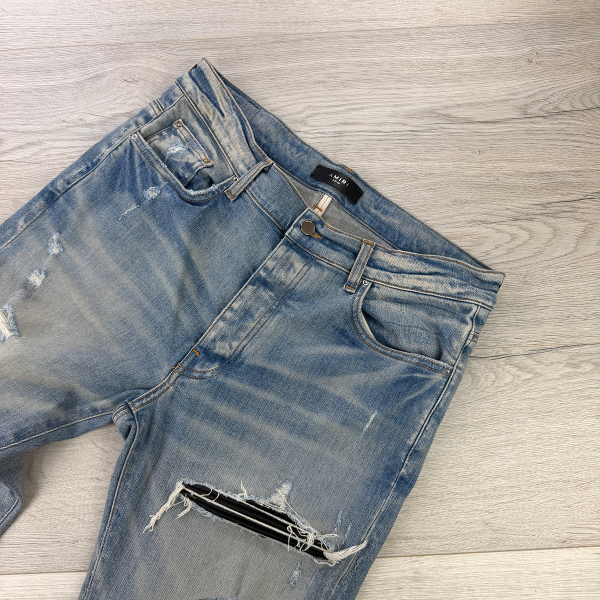 Amiri Men’s Light Blue Denim MX1 Jeans - Uk 34