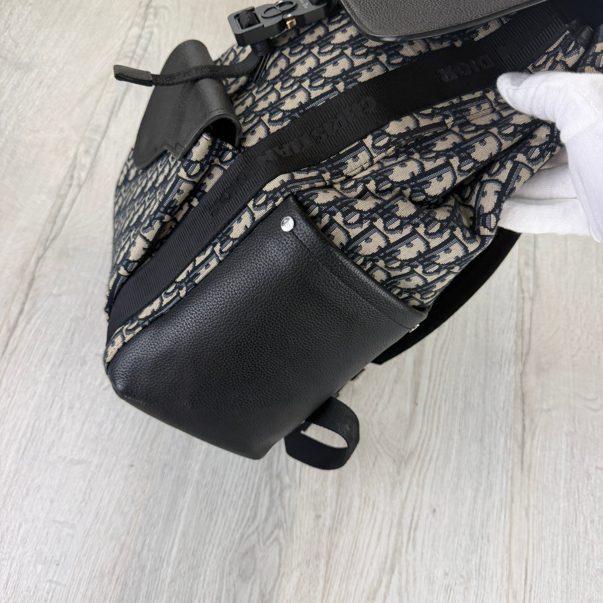 Dior Men’s Oblique Jacquard Saddle Backpack With Flap