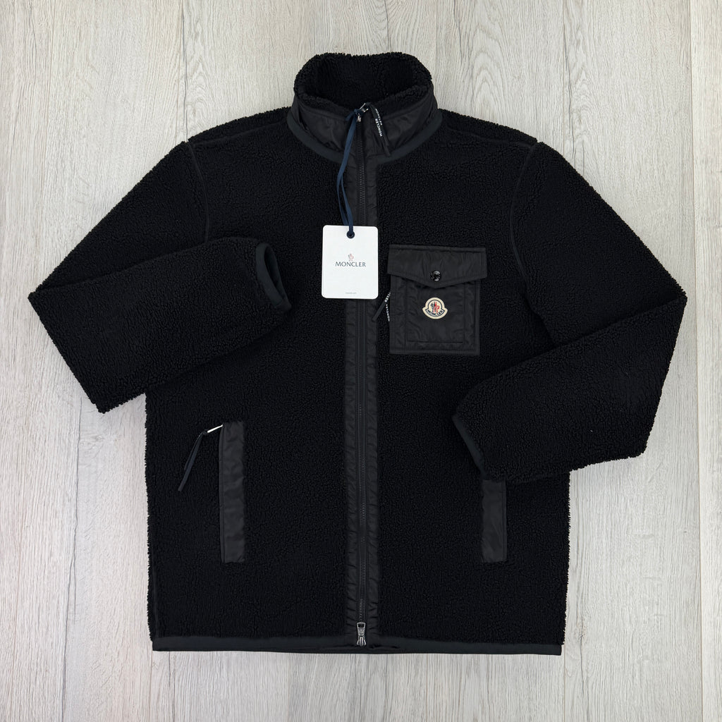 Moncler Men’s Black Zip-up Felpa Aperta Con Zip Taglia - XL