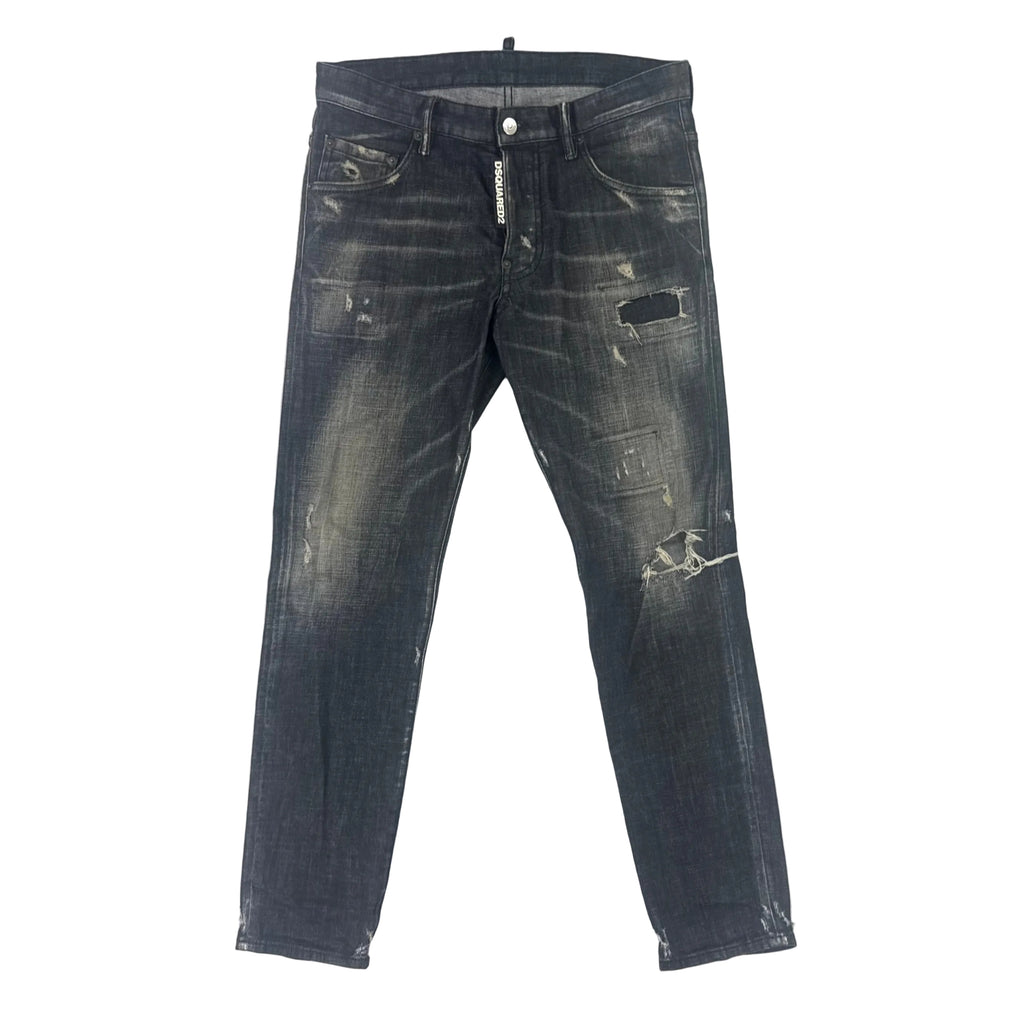 Dsquared2 Men’s Black Distressed Skater Jeans - 46 (Uk 30)