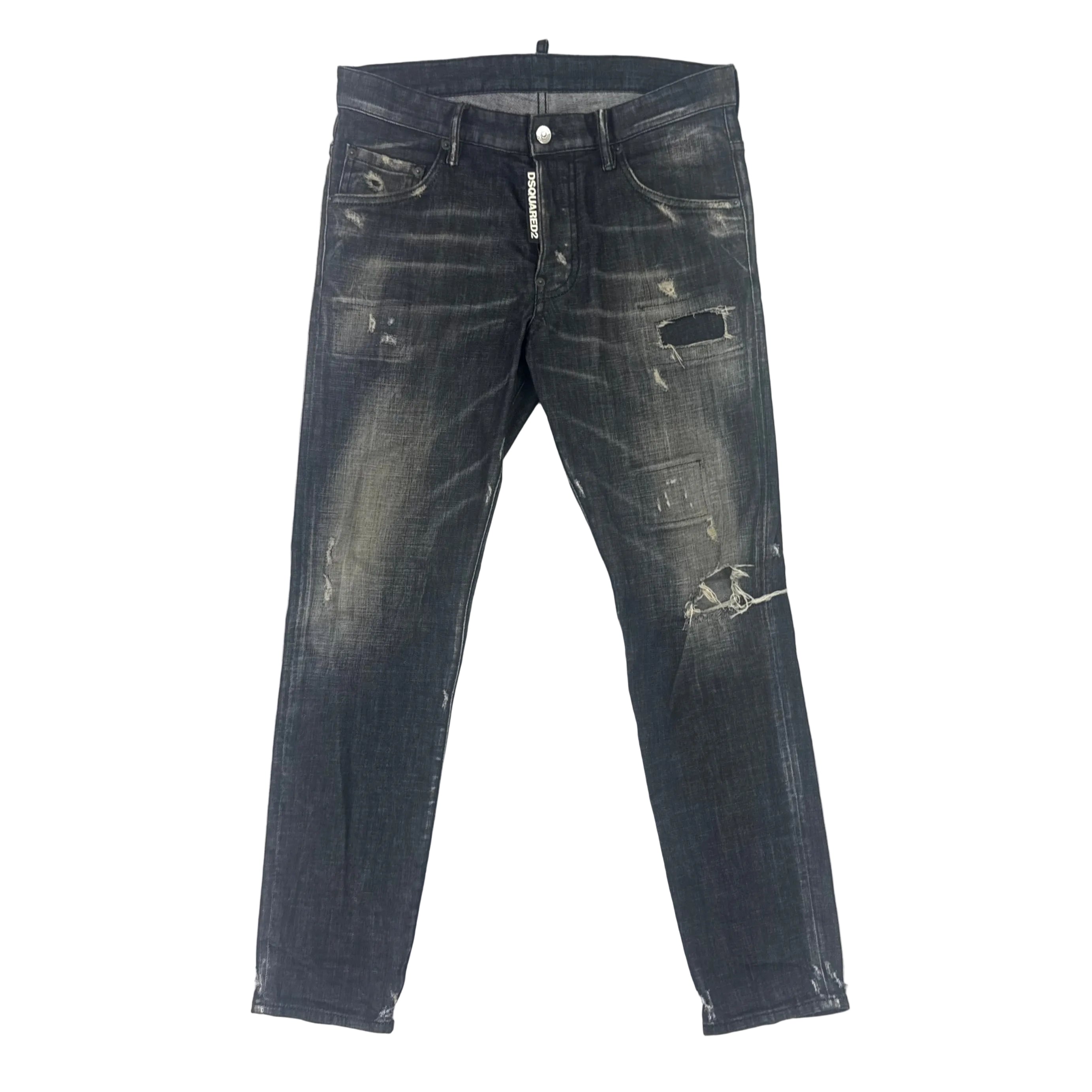 Dsquared2 Men’s Black Distressed Skater Jeans - 46 (Uk 30)
