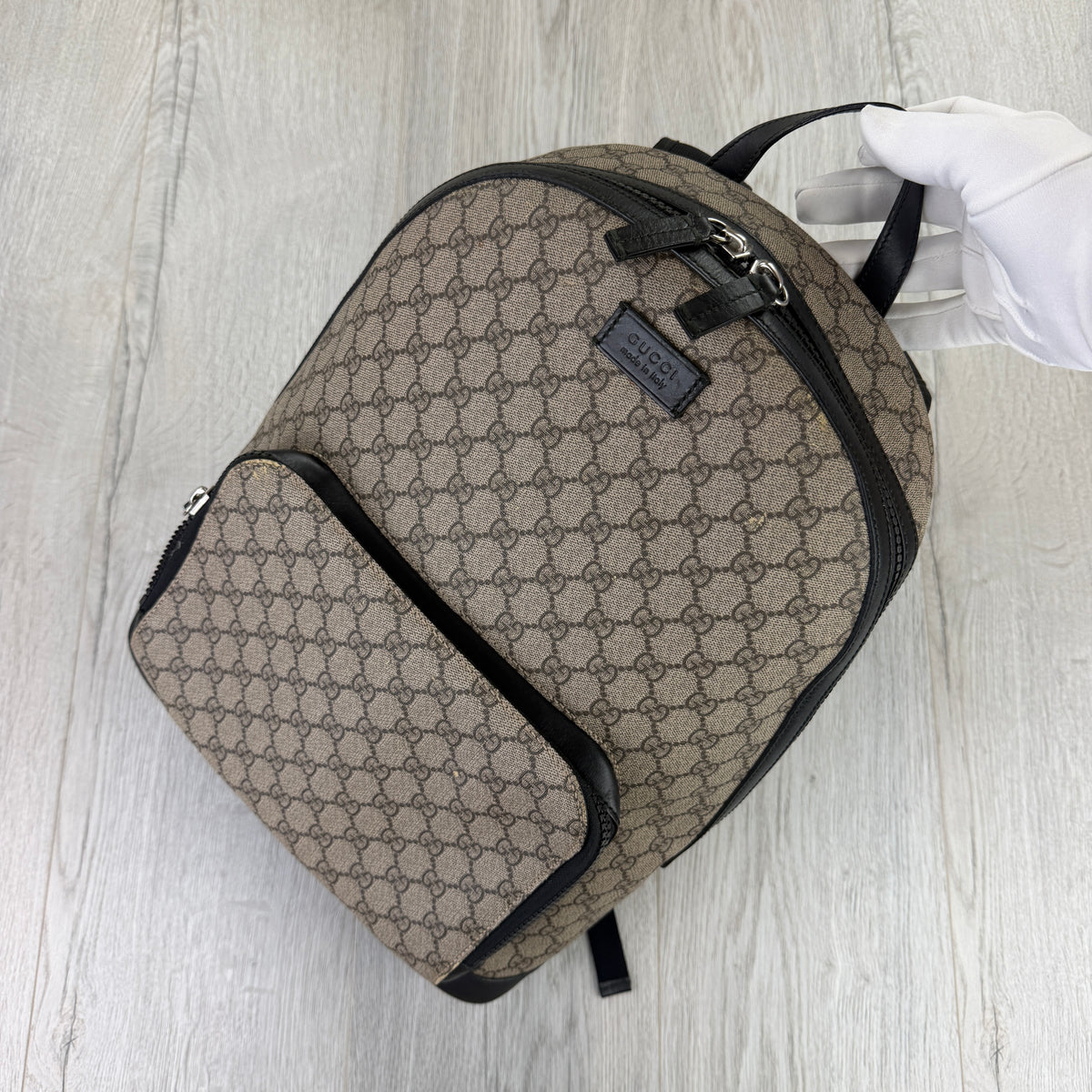 Gucci Men’s Monogram Gucci GG Supreme Backpack
