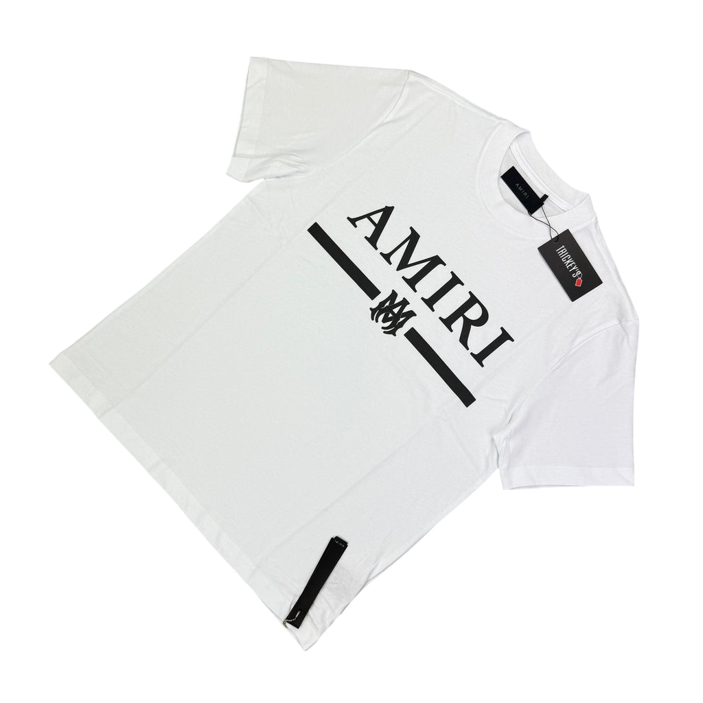 Amiri Men’s White Bar Logo T-shirt