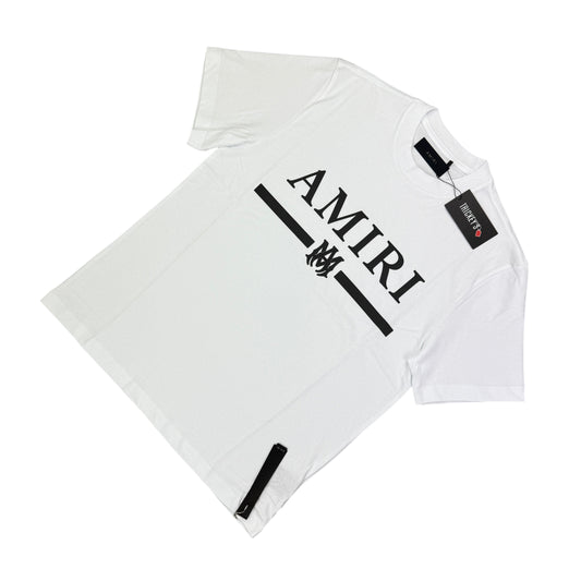 Amiri Men’s White Bar Logo T-shirt