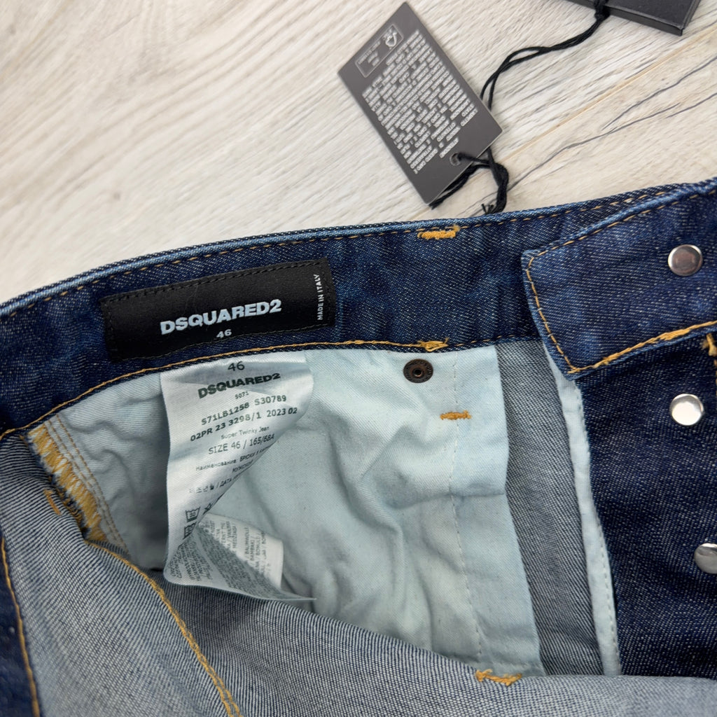 Dsquared2 Men’s Blue Distressed Jeans - 46 (Uk 30)