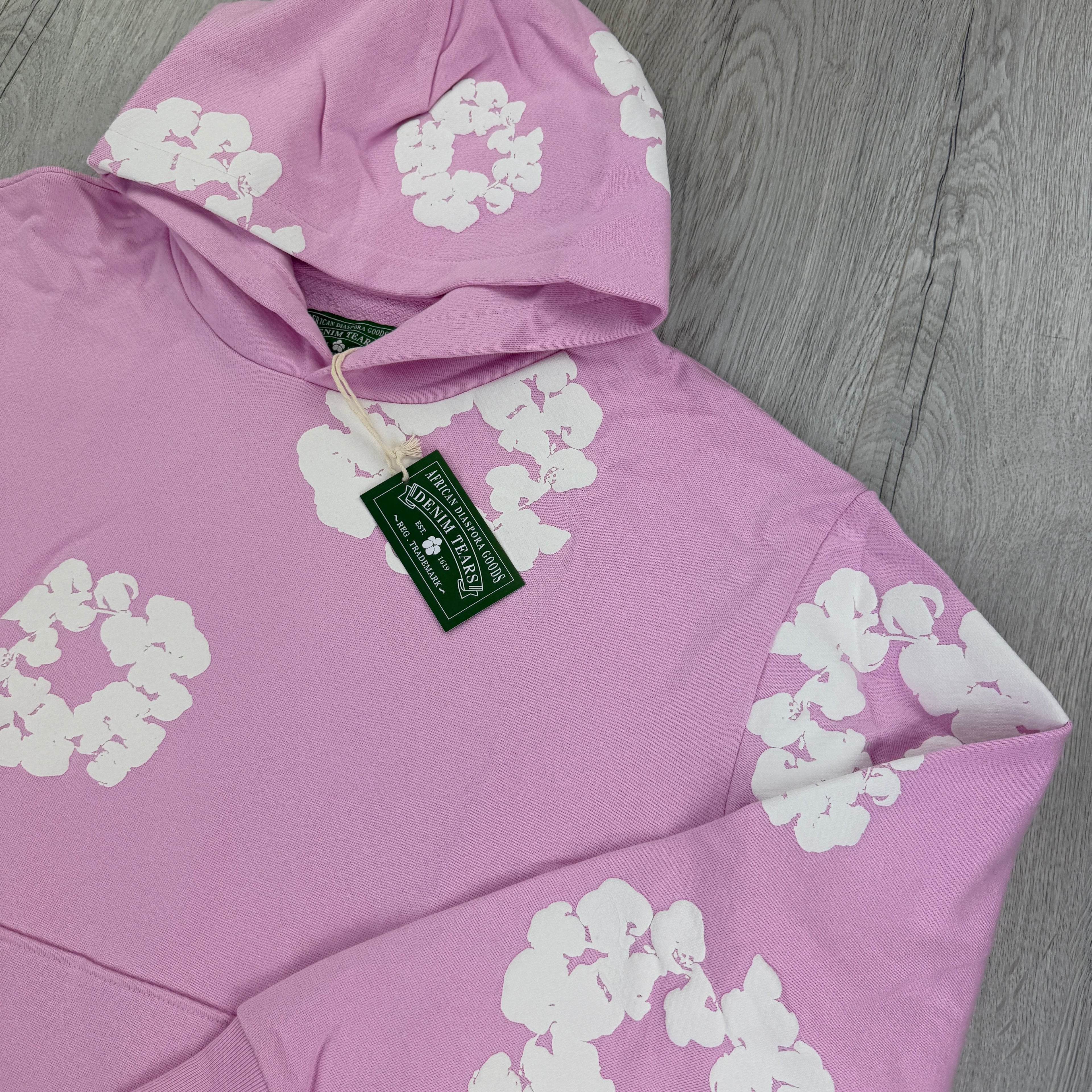 Denim Tears Baby Pink Pullover Hoodie