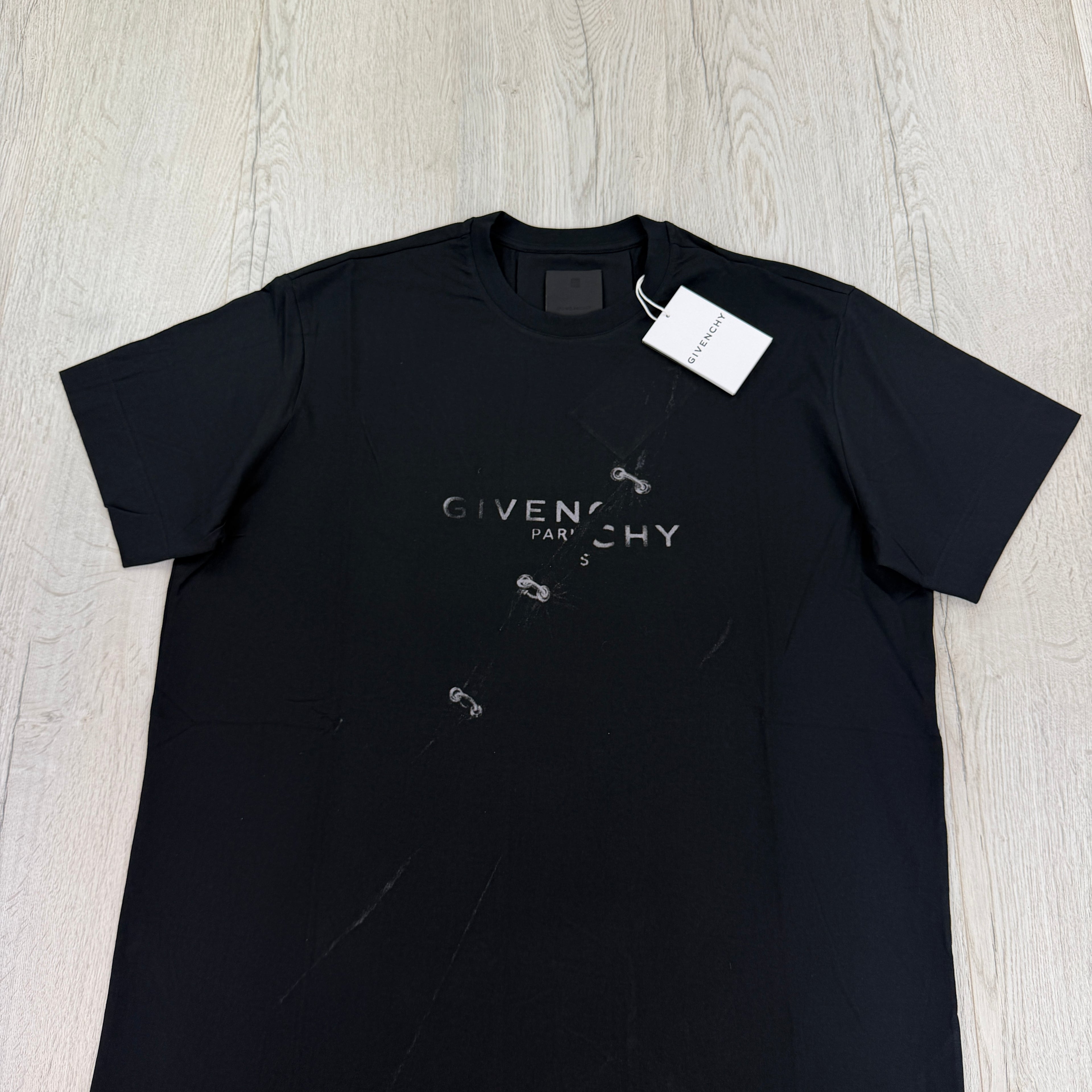 Givenchy Men’s Black Trap Effect T-shirt - Oversized