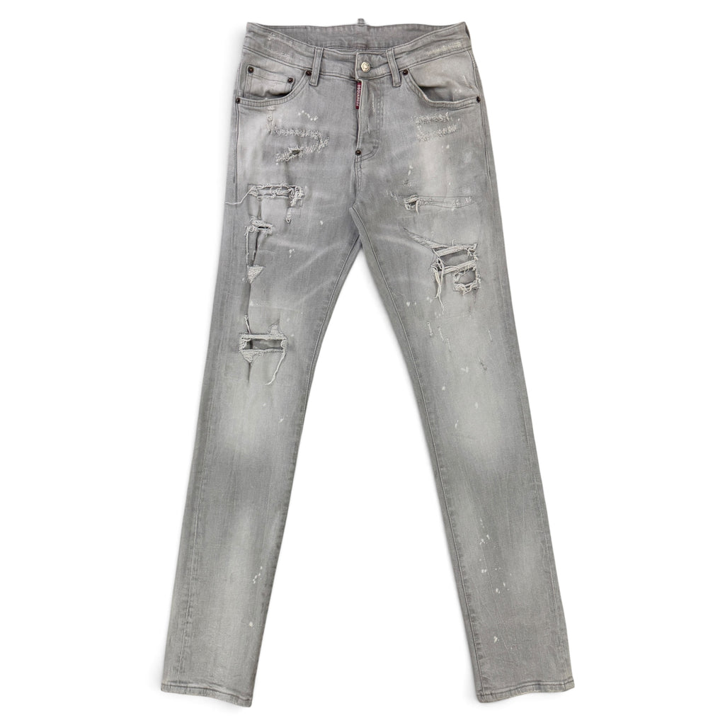 Dsquared2 Men’s Grey Distressed Jeans - 44 (Uk 28)