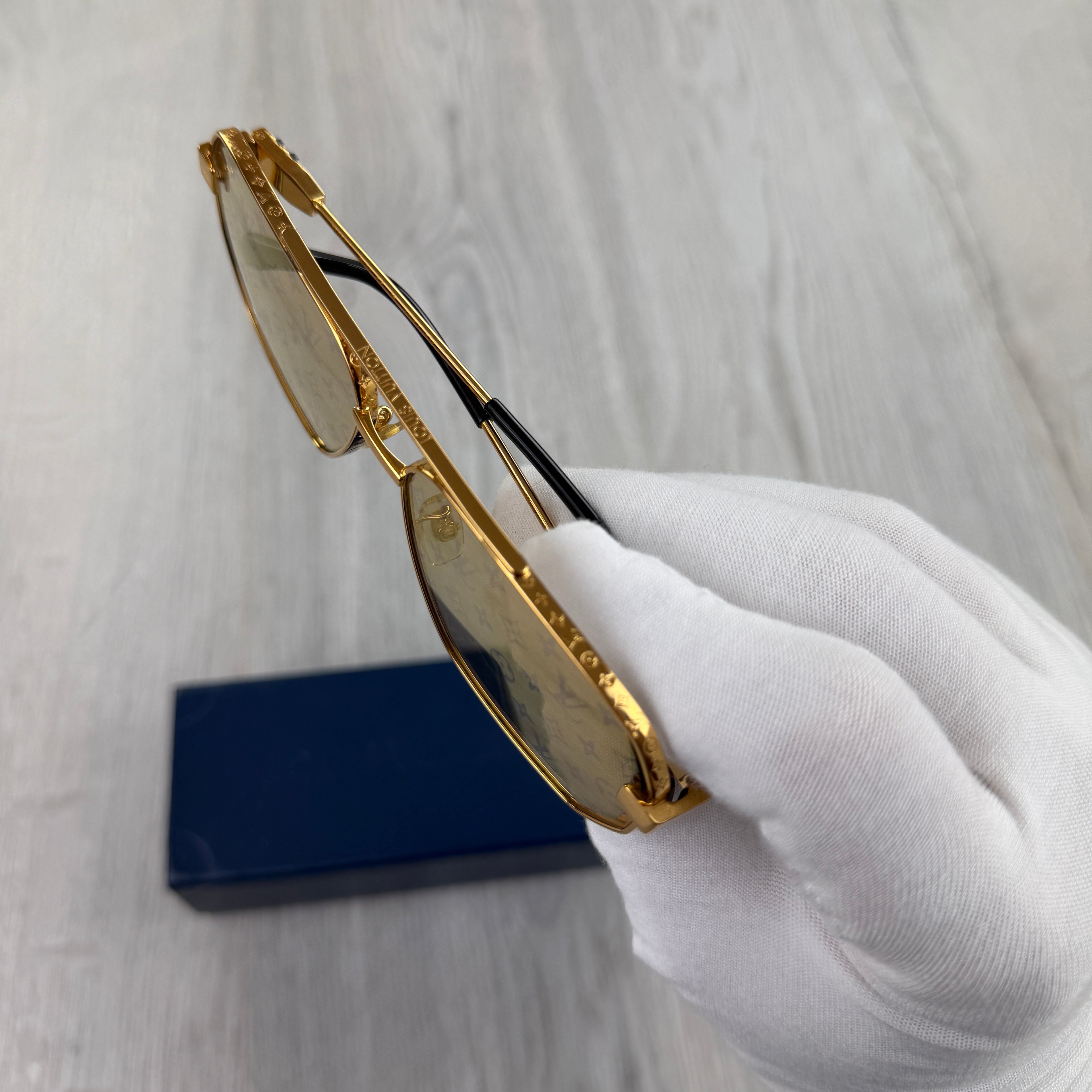 Louis Vuitton Men’s Gold Monogram Sunglasses