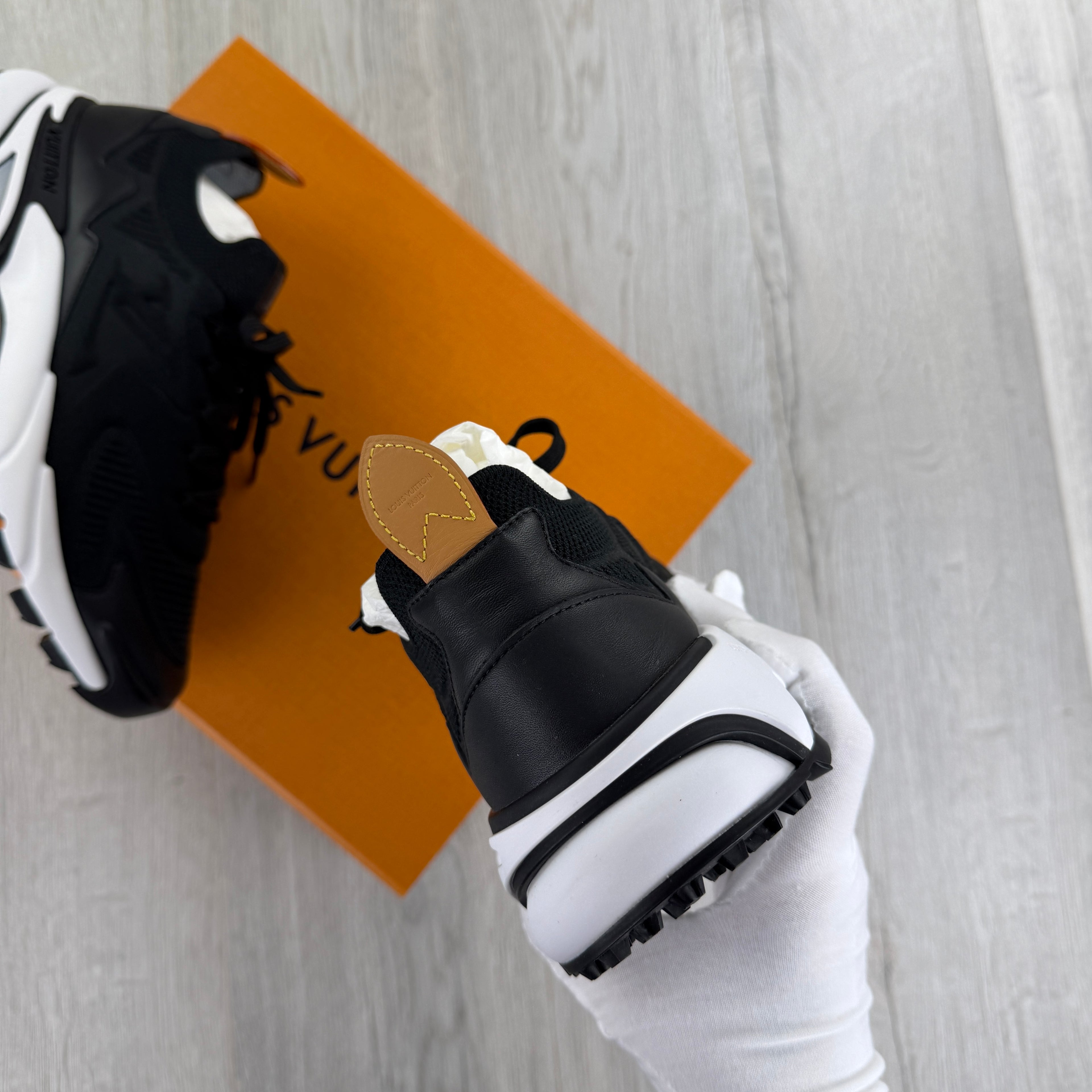 Louis Vuitton Men’s Black & White Tatic Trainers - Uk 7 (Fit 8)