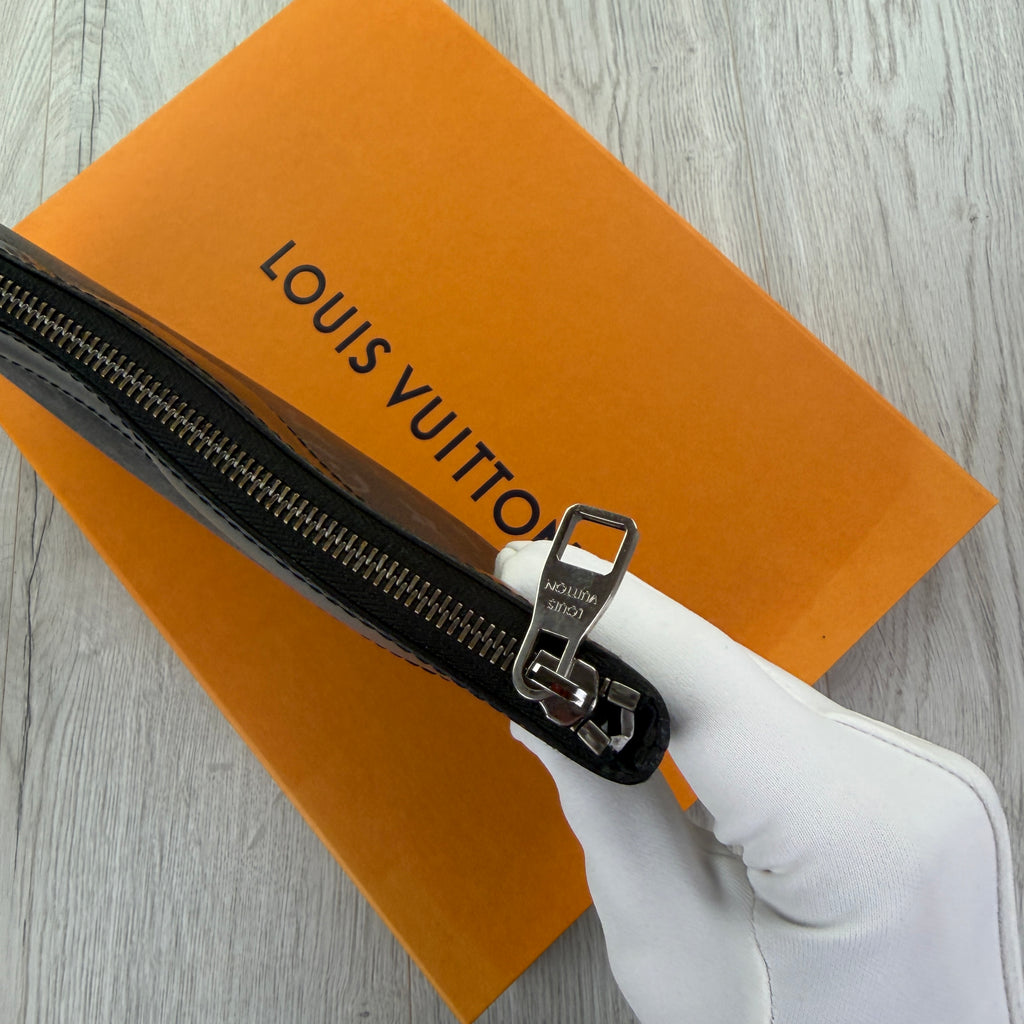 Louis Vuitton Black Monogram Clutch / Small Laptop Case