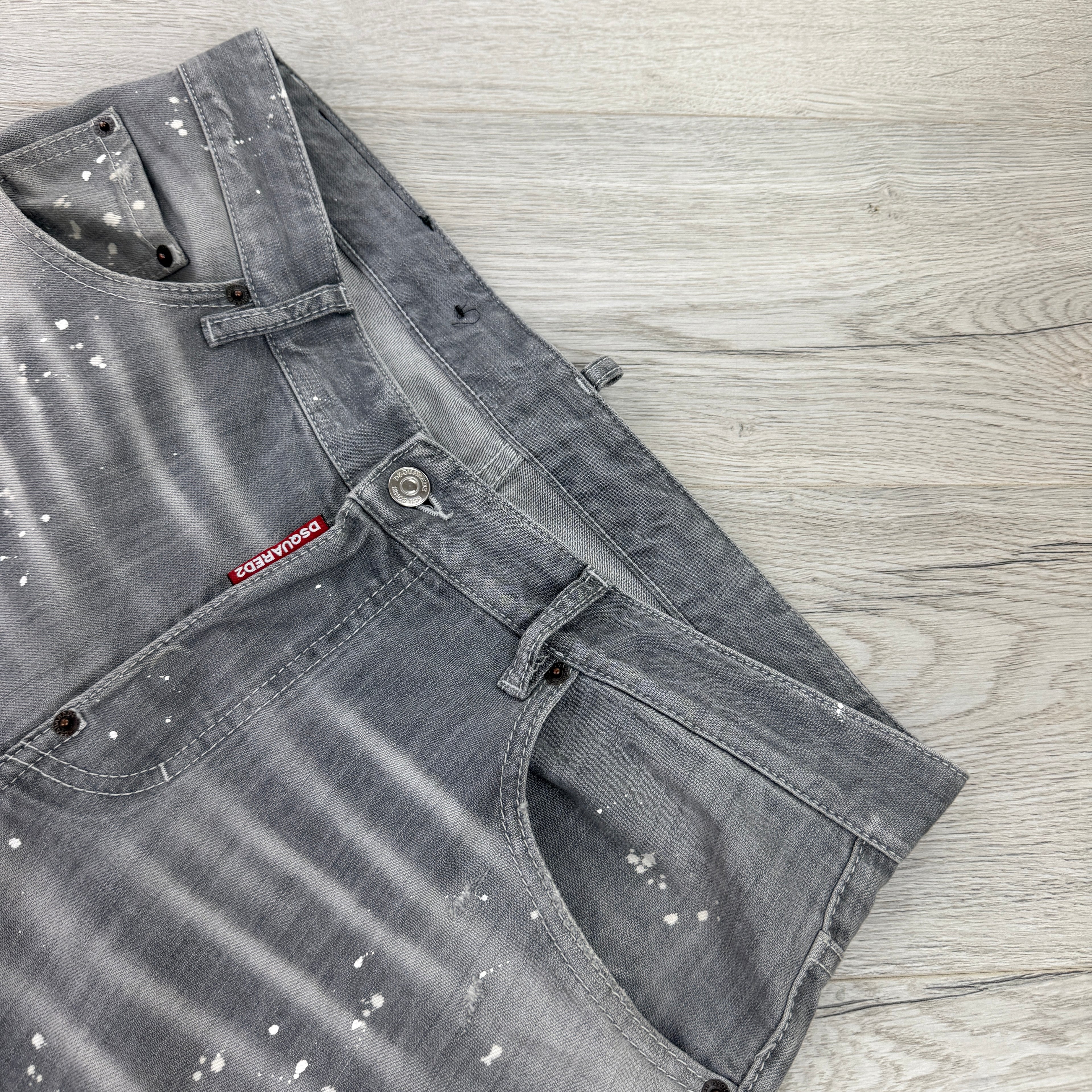 Dsquared2 Men’s Grey Distressed Jeans - 50 (Uk 32/33)
