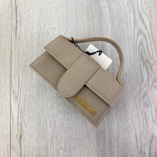 Jacquemus Women’s Beige Suede Mini Bambino Bag