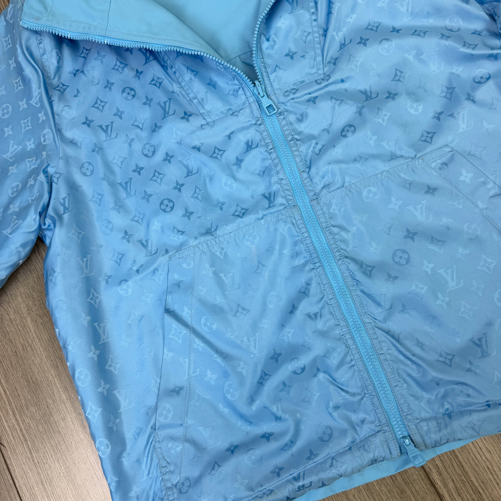 Louis Vuitton Men’s Monogram Reversible Blue Windbreaker Jacket - Size 50 (M/L)