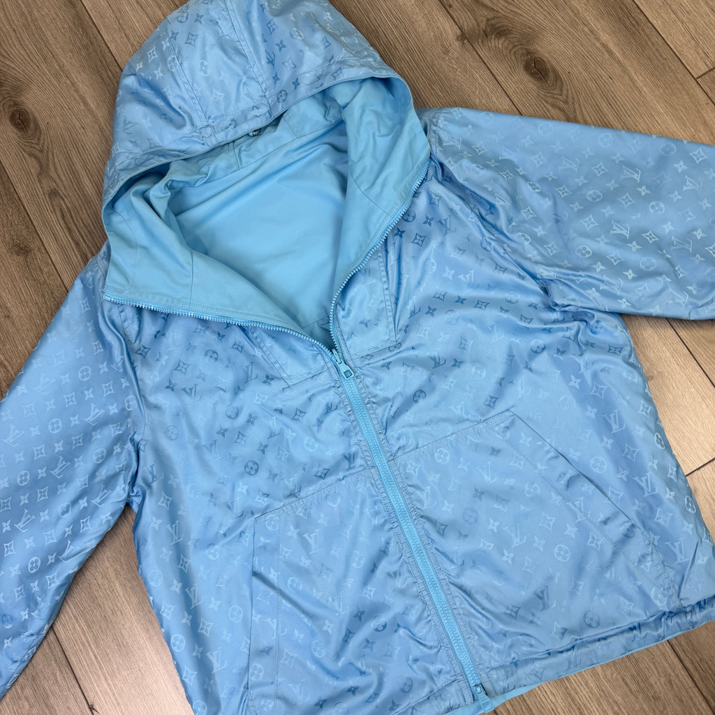 Louis Vuitton Men’s Monogram Reversible Blue Windbreaker Jacket - Size 50 (M/L)