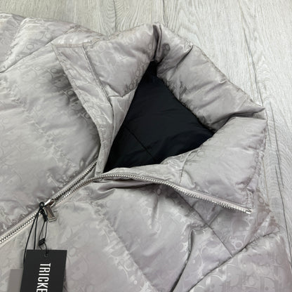 Dior Men’s Silver Oblique Zip-up Down Jacket - 46