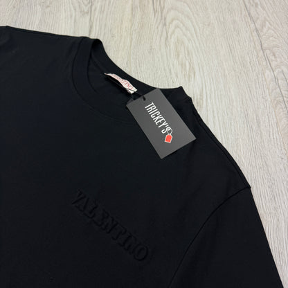 Valentino Men’s Black 3D Logo Slim T-shirt - Small