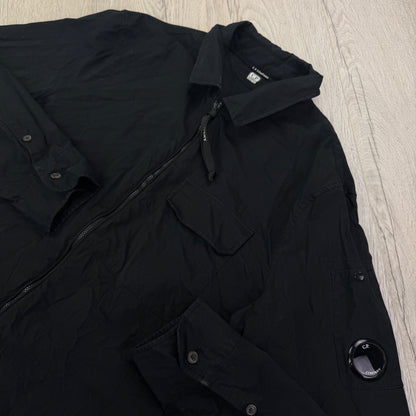 Cp Company Men’s Black Zip-up Overshirt Jacket - XL