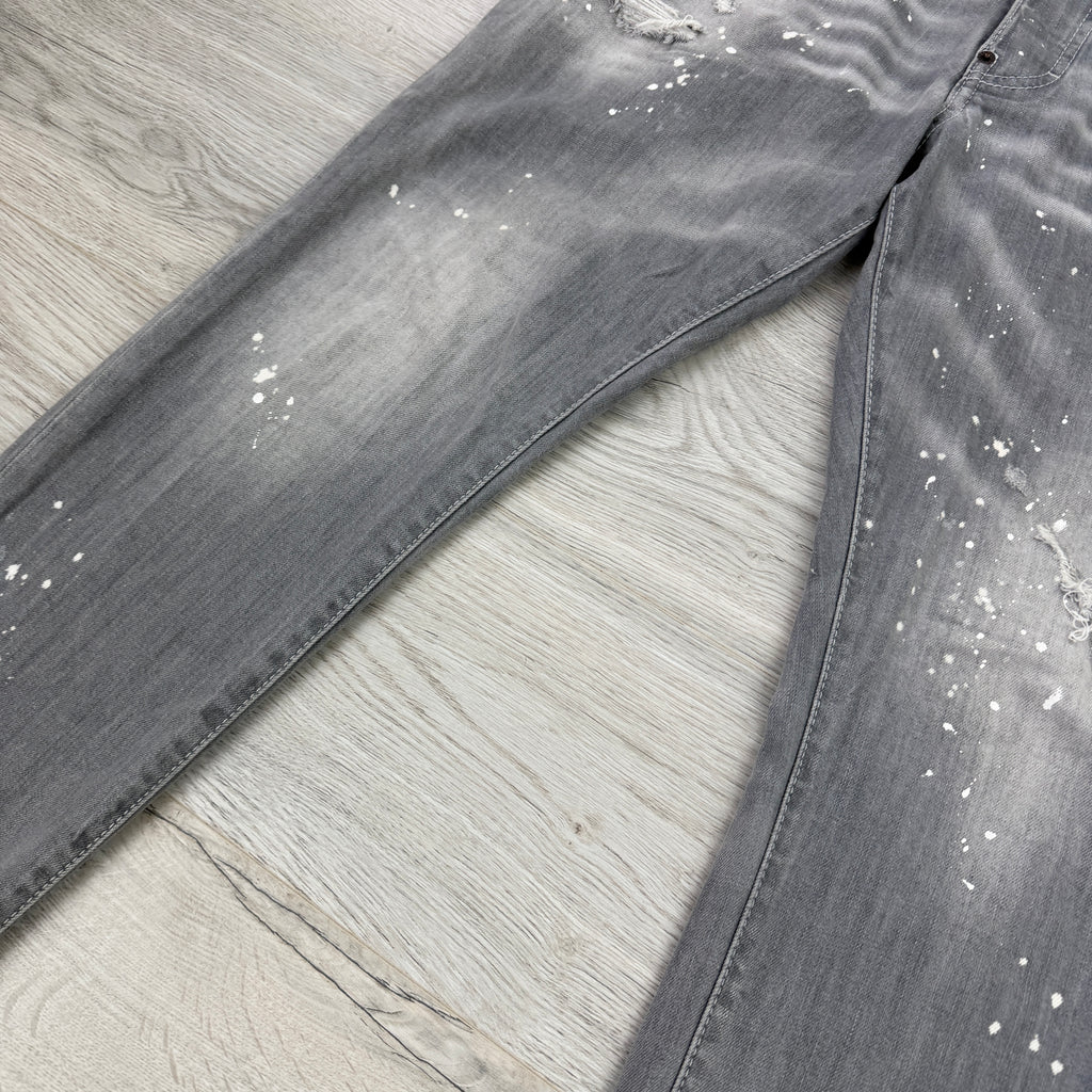 Dsquared2 Men’s Grey Distressed Jeans - 50 (Uk 32/33)