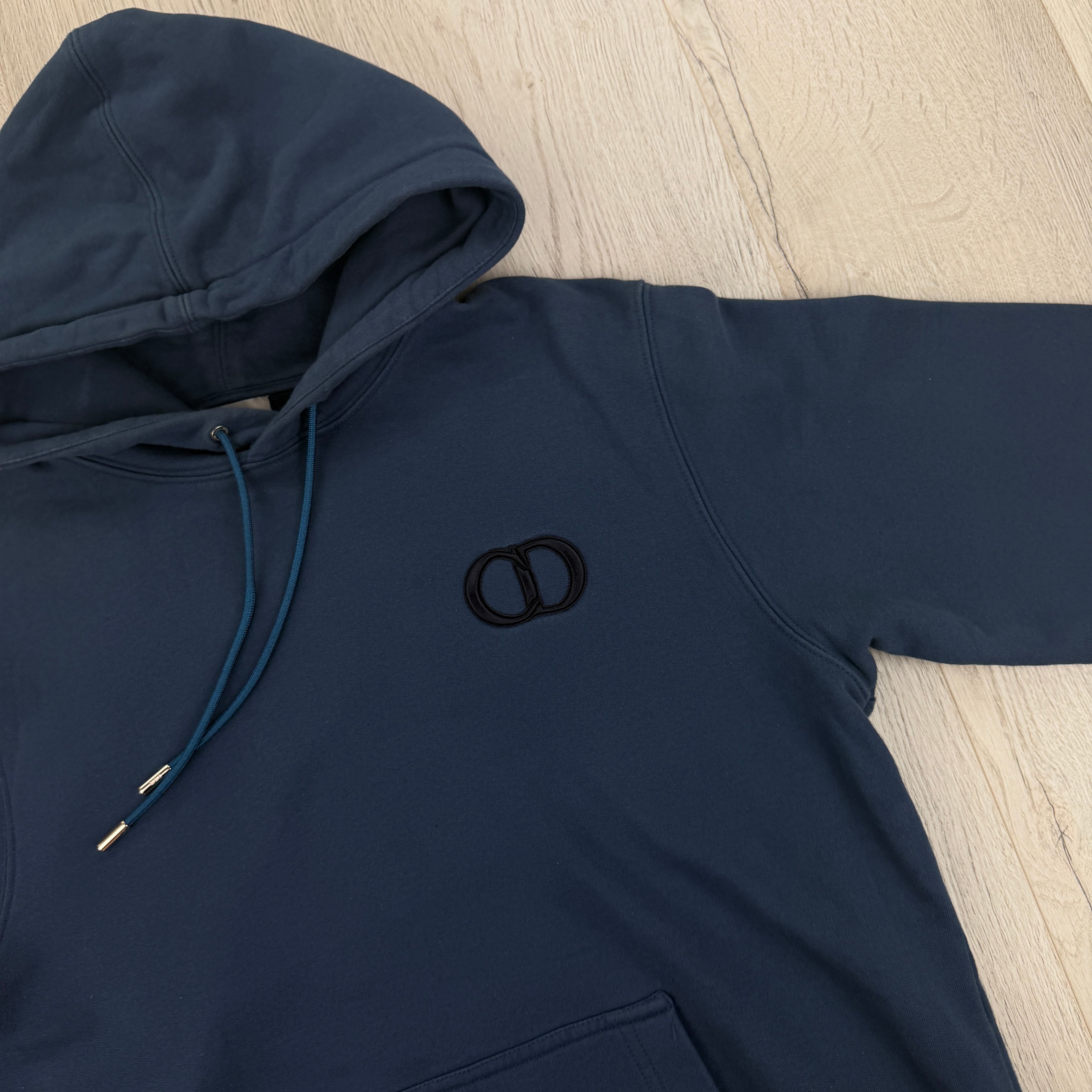 Dior Men’s Navy Pullover Hoodie - Large Slim