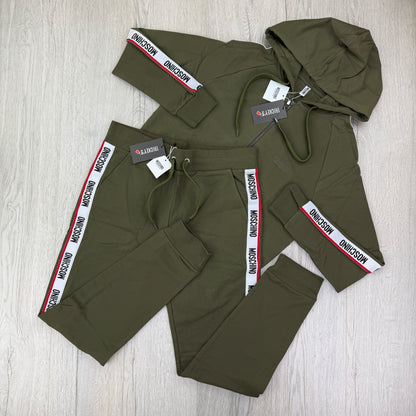Moschino Men’s Khaki Green Full Zip-up Tracksuit