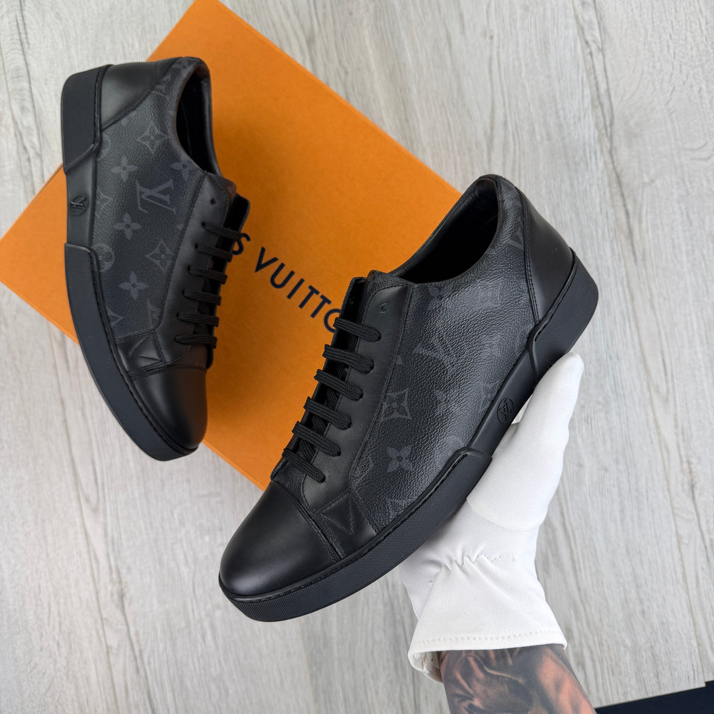 Louis Vuitton Men’s Black Damier Low Trainers - Uk 8 (Fit 8.5)