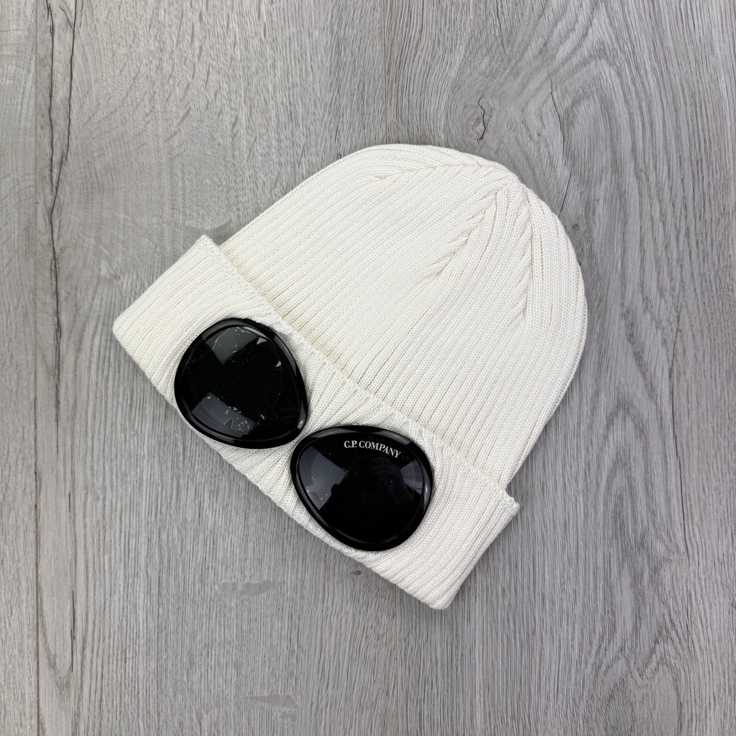 CP Company Men’s White Goggle Beanie