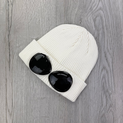 CP Company Men’s White Goggle Beanie