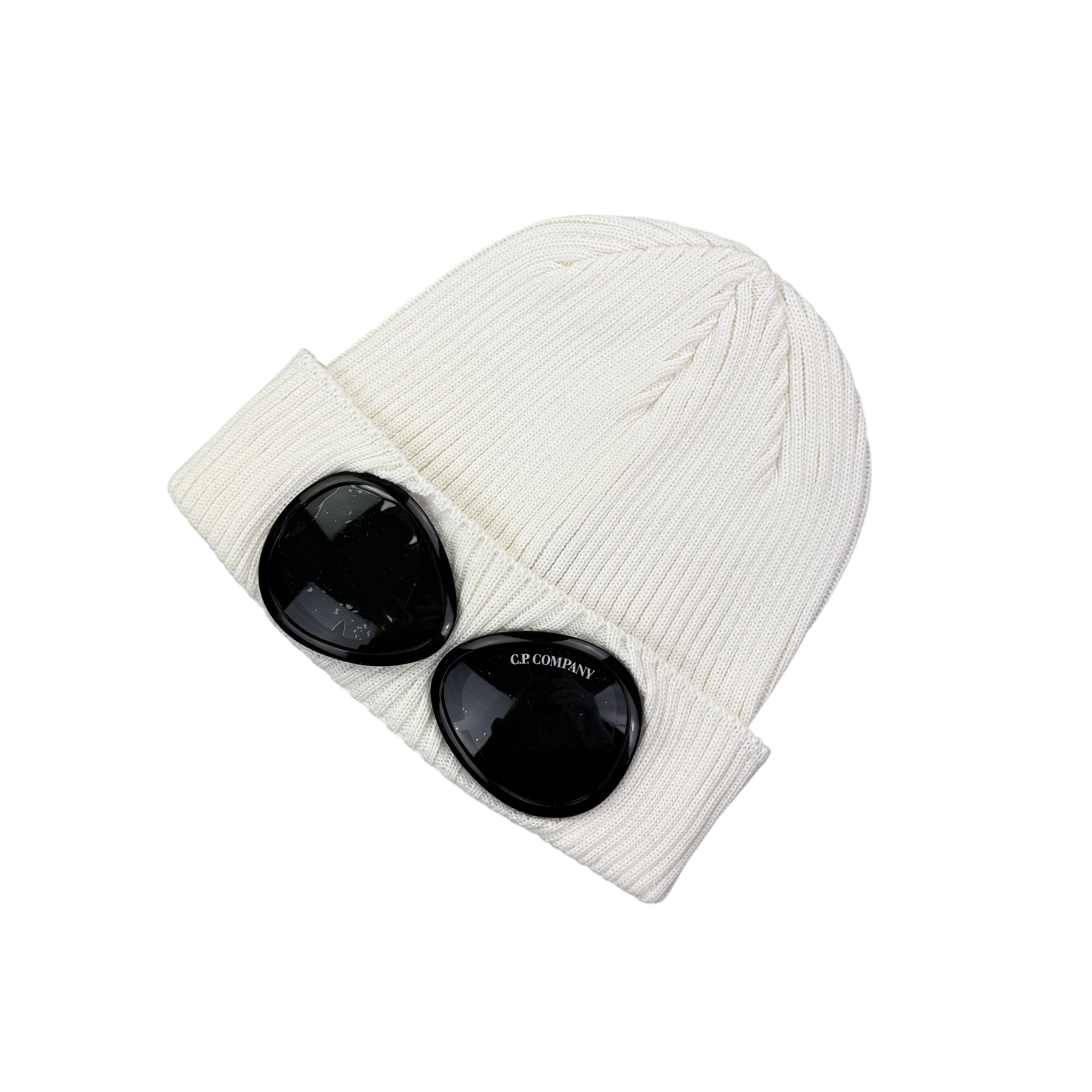 CP Company Men’s White Goggle Beanie