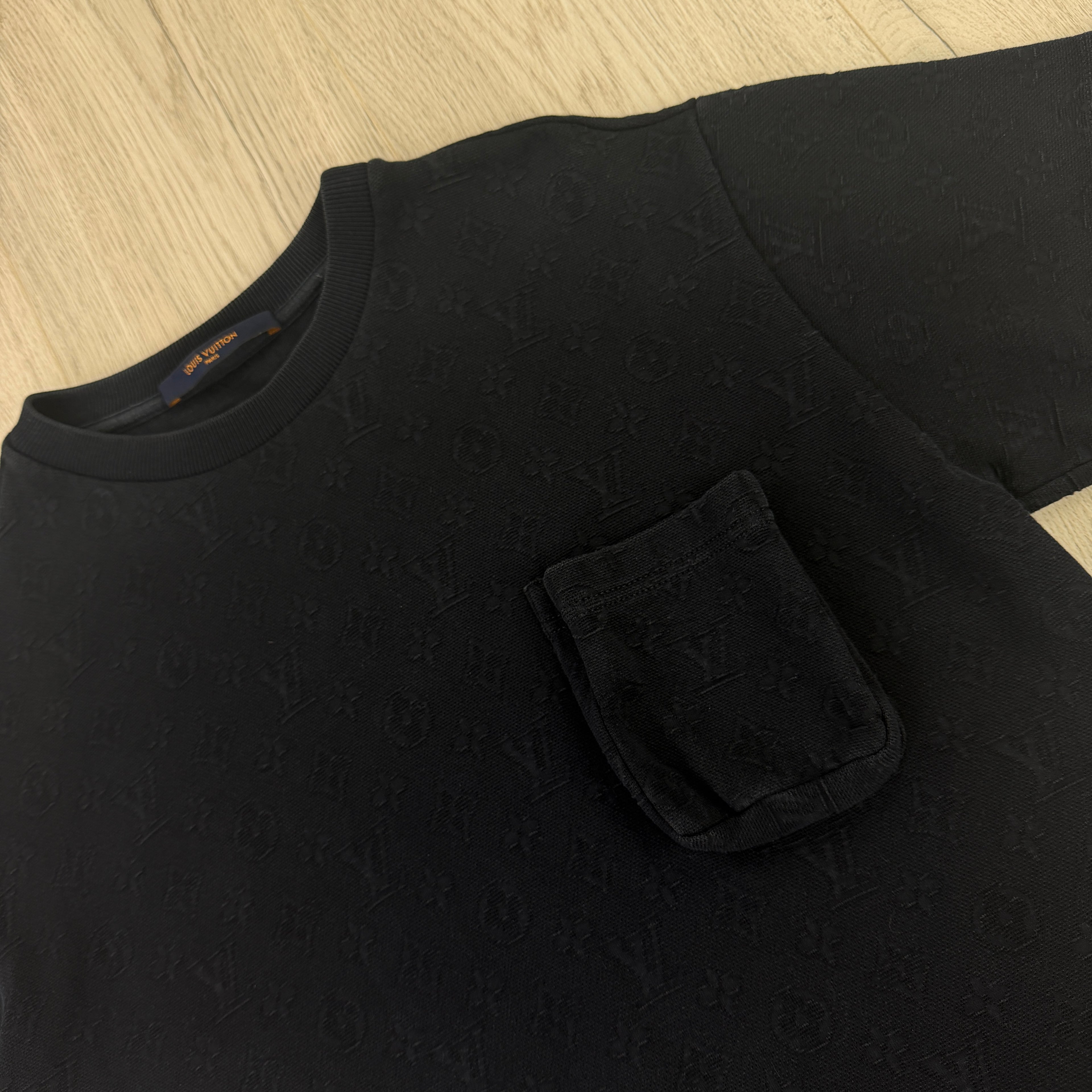 Louis Vuitton Men’s Navy Monogram 3D Pocket T-shirt - Small