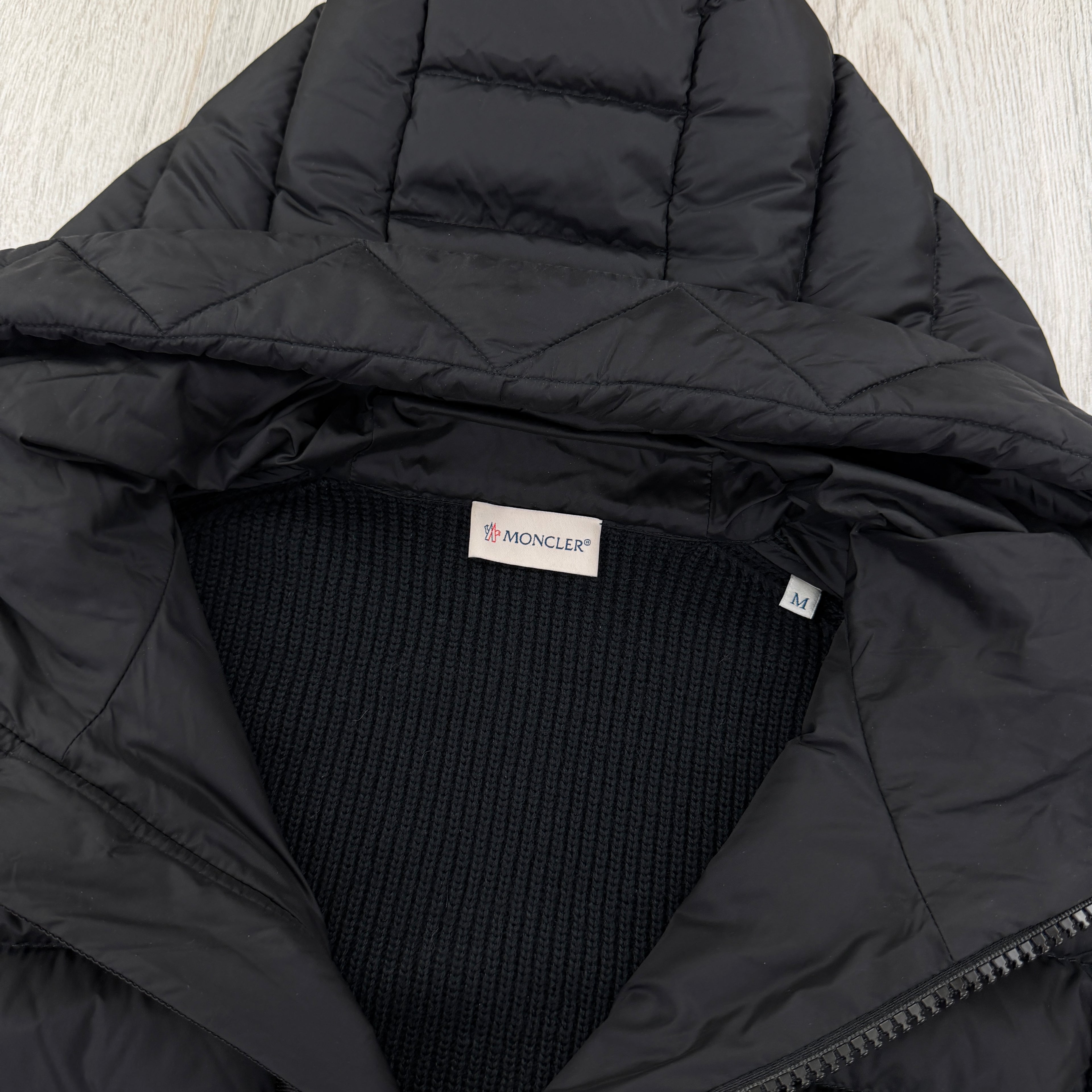 Moncler Men’s Black Maglia Tricot Cardigan - Medium Slim