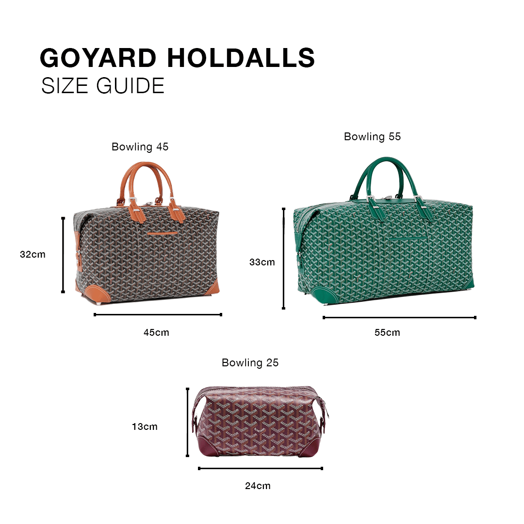 Goyard Bowling 55 Black Tan Bag