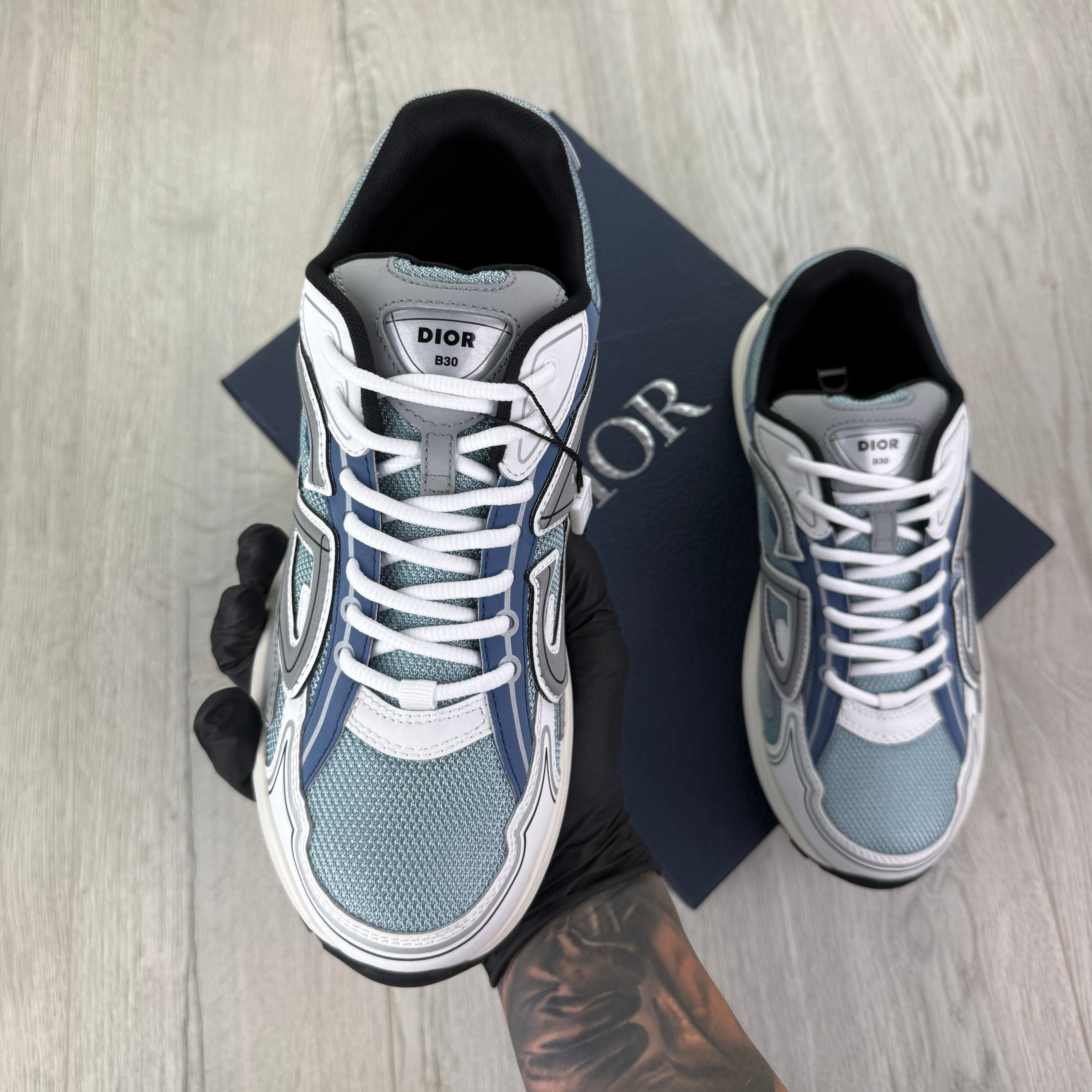 Dior B30 Men’s Baby Blue & White Trainers - 42 (Fit Uk 8)