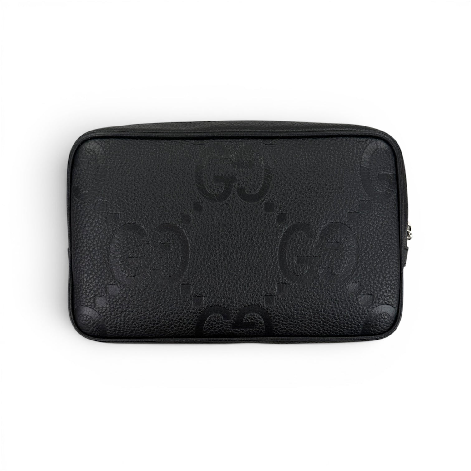 Gucci Jumbo GG Black Leather Travel Bag