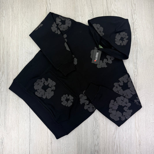 Denim Tears Men’s All Black Pullover Hoodie