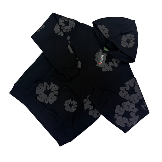 Denim Tears Men’s All Black Pullover Hoodie