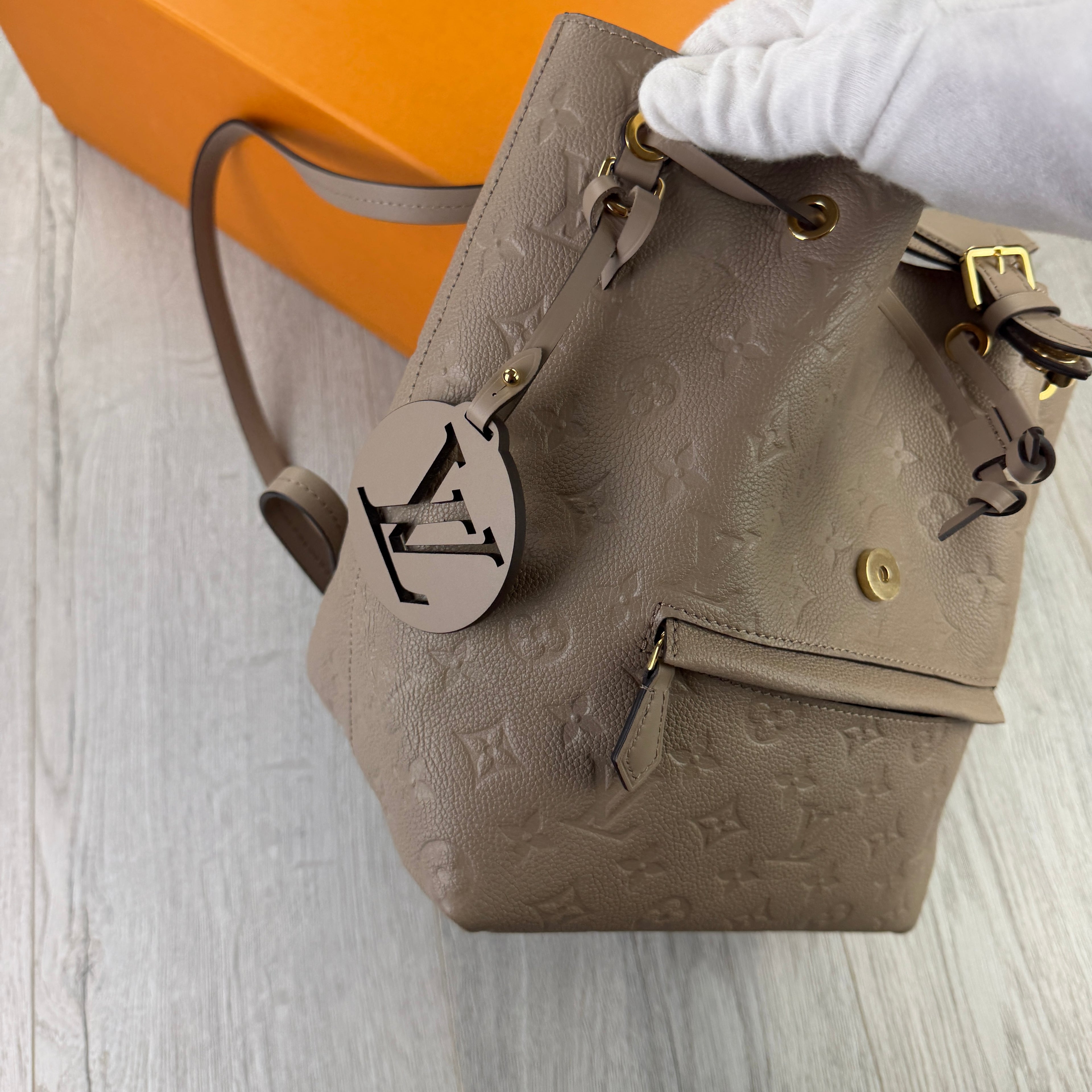 Louis Vuitton Women’s Montsouris MM in Tourtelle, Leather Backpack