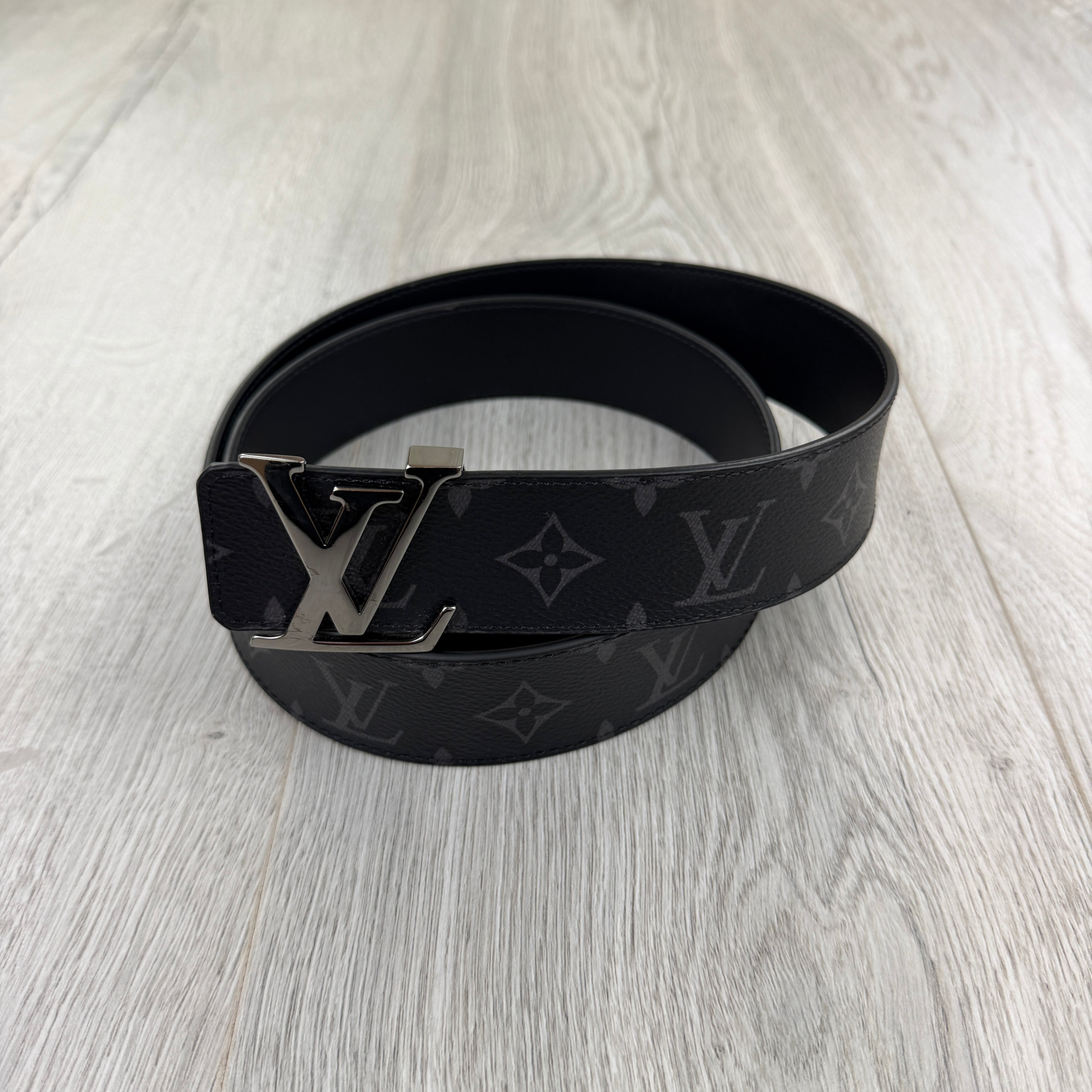 Louis Vuitton Men’s Monogram Original Belt With Silver Buckle - 100 (UK 30-36)