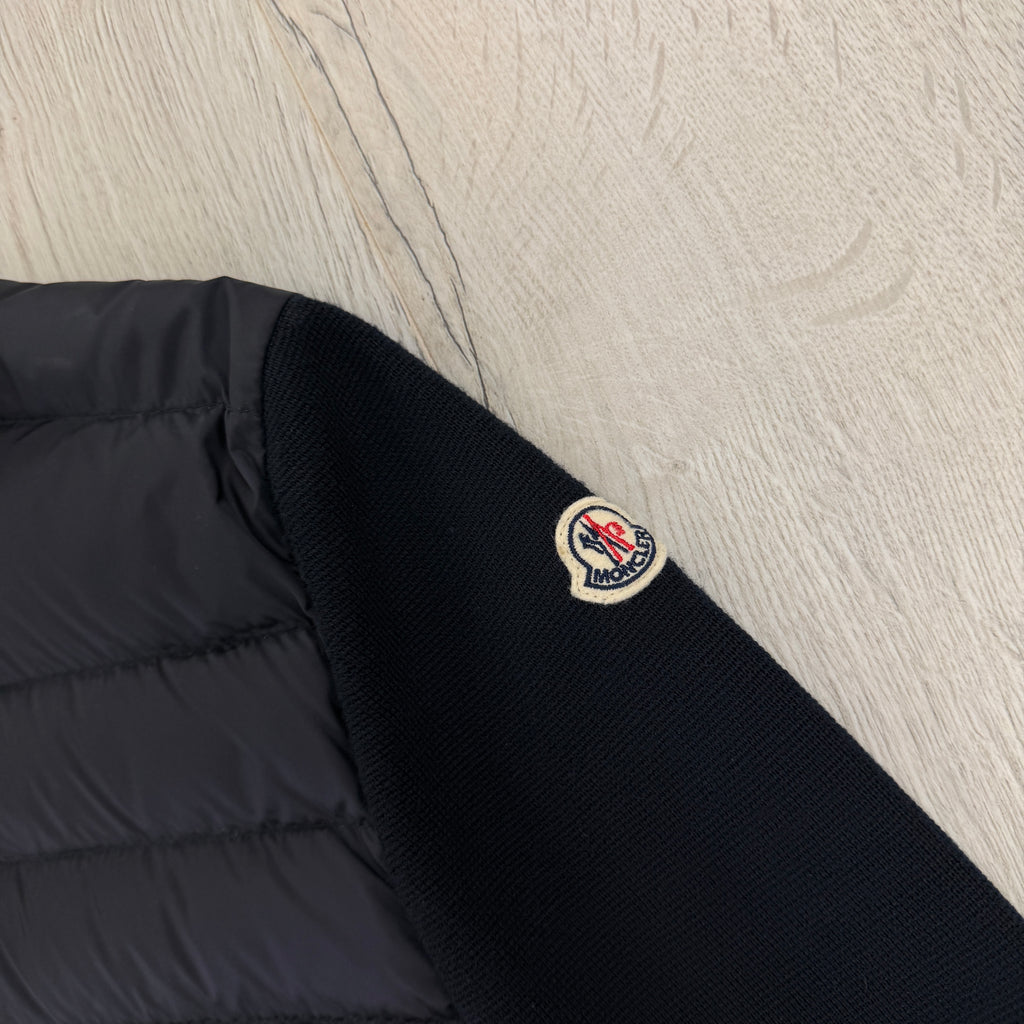 Moncler Men’s Tricot Navy Zip-up Fleece - Large Slim