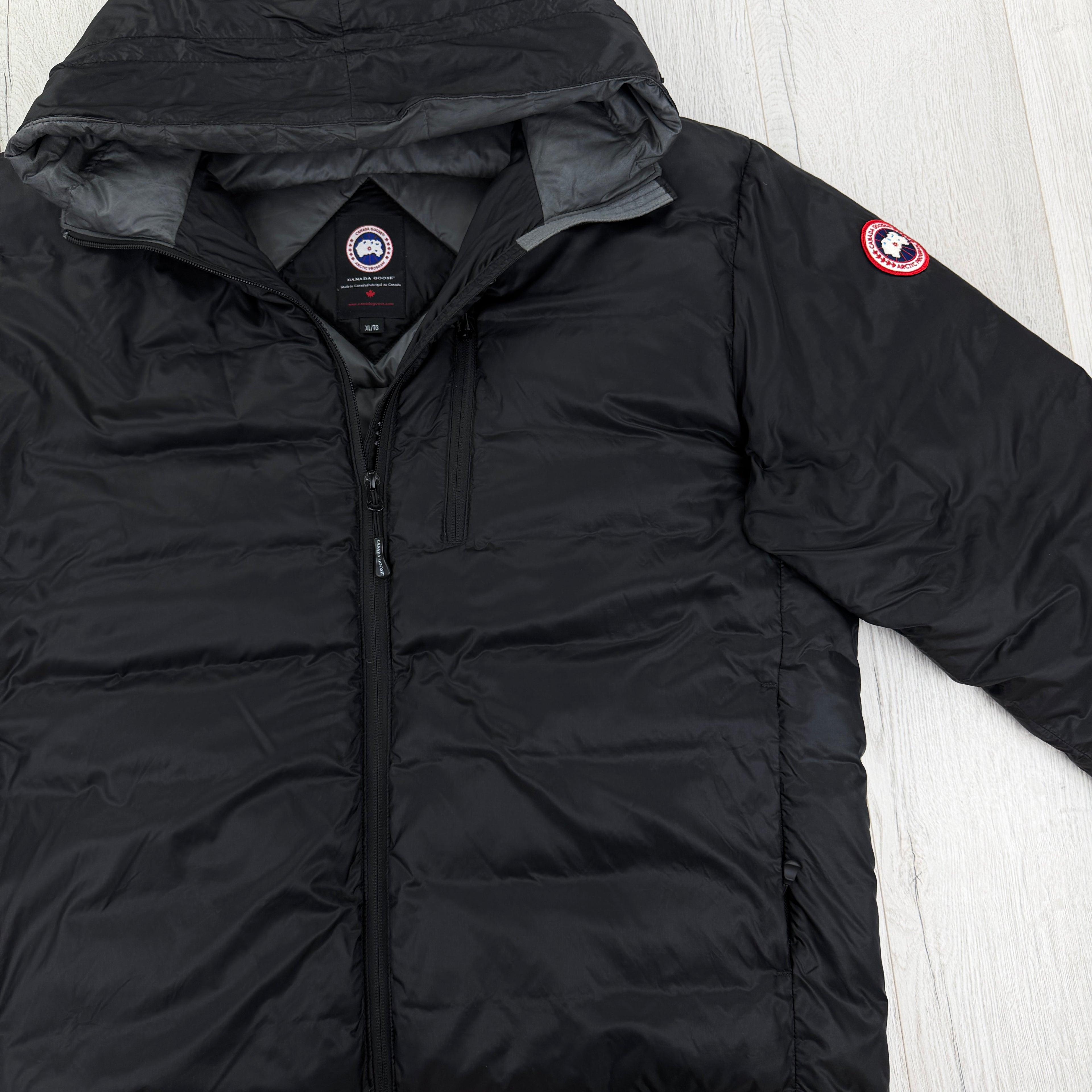 Canada Goose Men’s Black Zip-up Lodge Jacket - XL